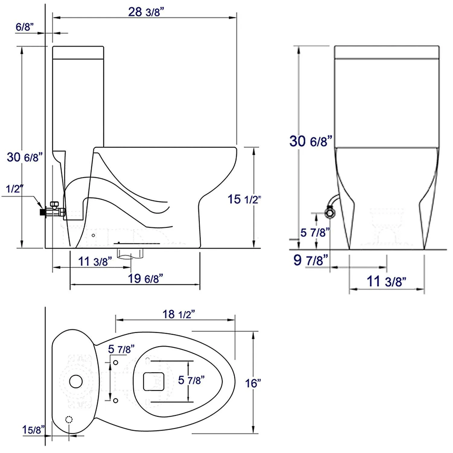 EAGO TB309 Dual Flush Eco-friendly Ceramic Toilet - image 10