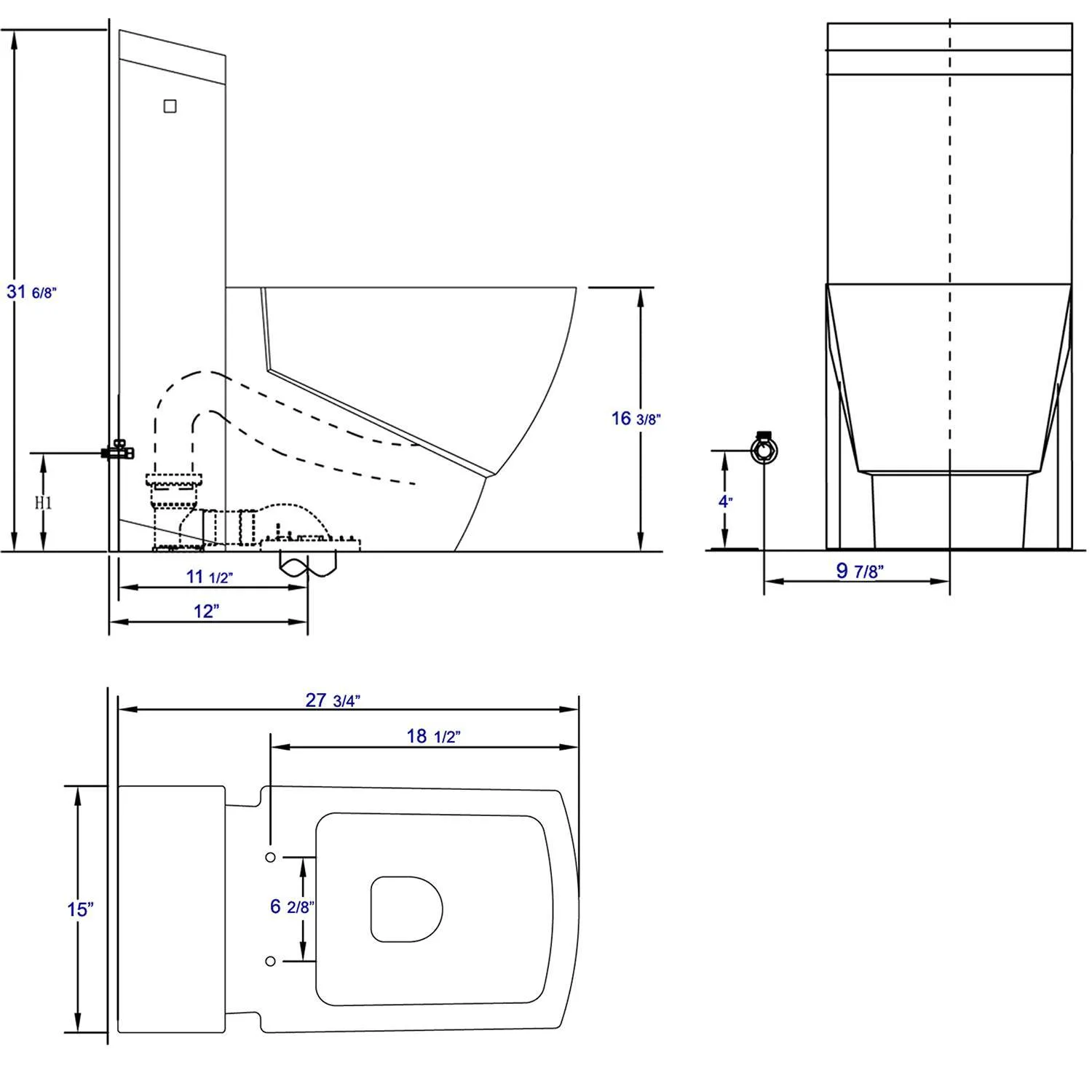 EAGO TB336 Dual Flush Eco-friendly Ceramic Toilet - image 11