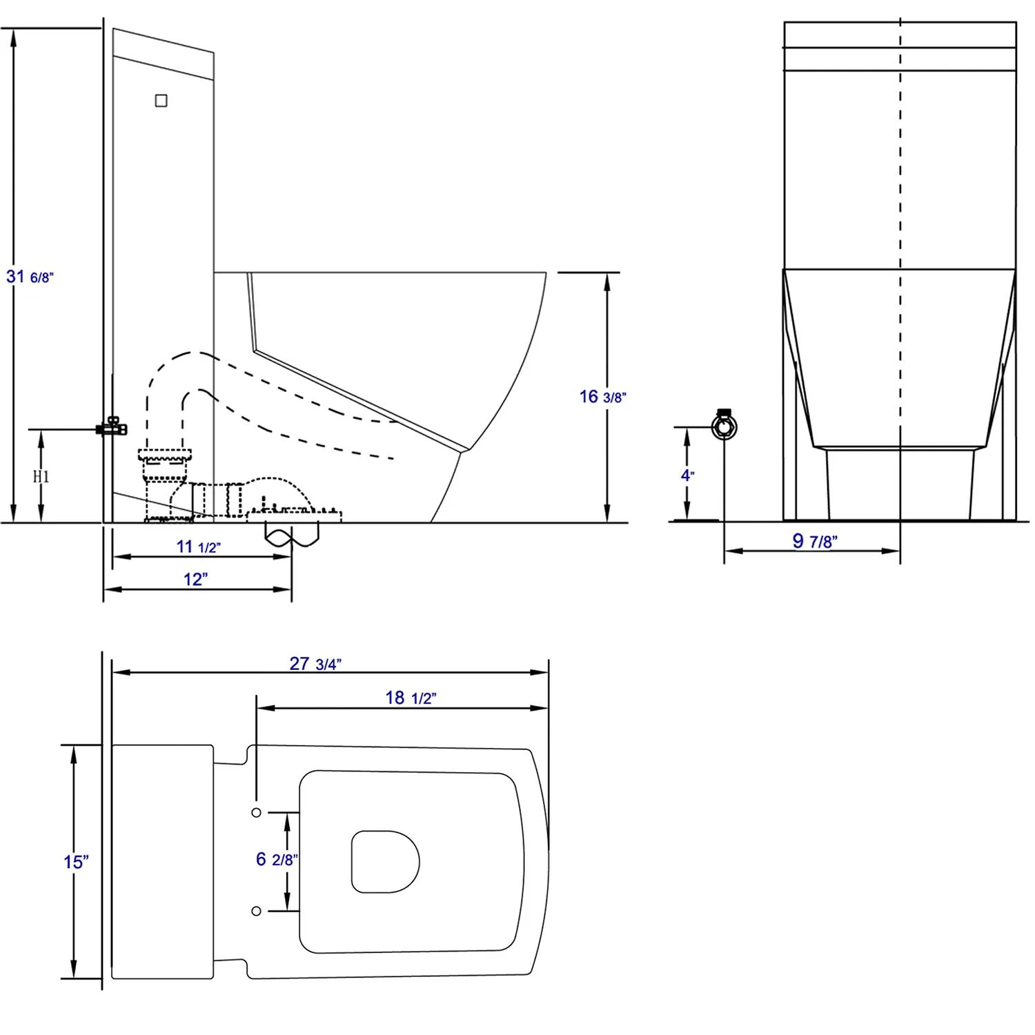 EAGO TB336 Dual Flush Eco-friendly Ceramic Toilet - image 12