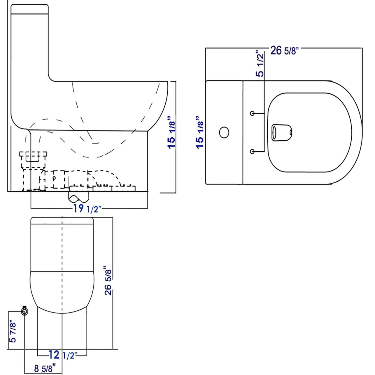 EAGO TB351 Dual Flush Eco-friendly Ceramic Toilet - image 4