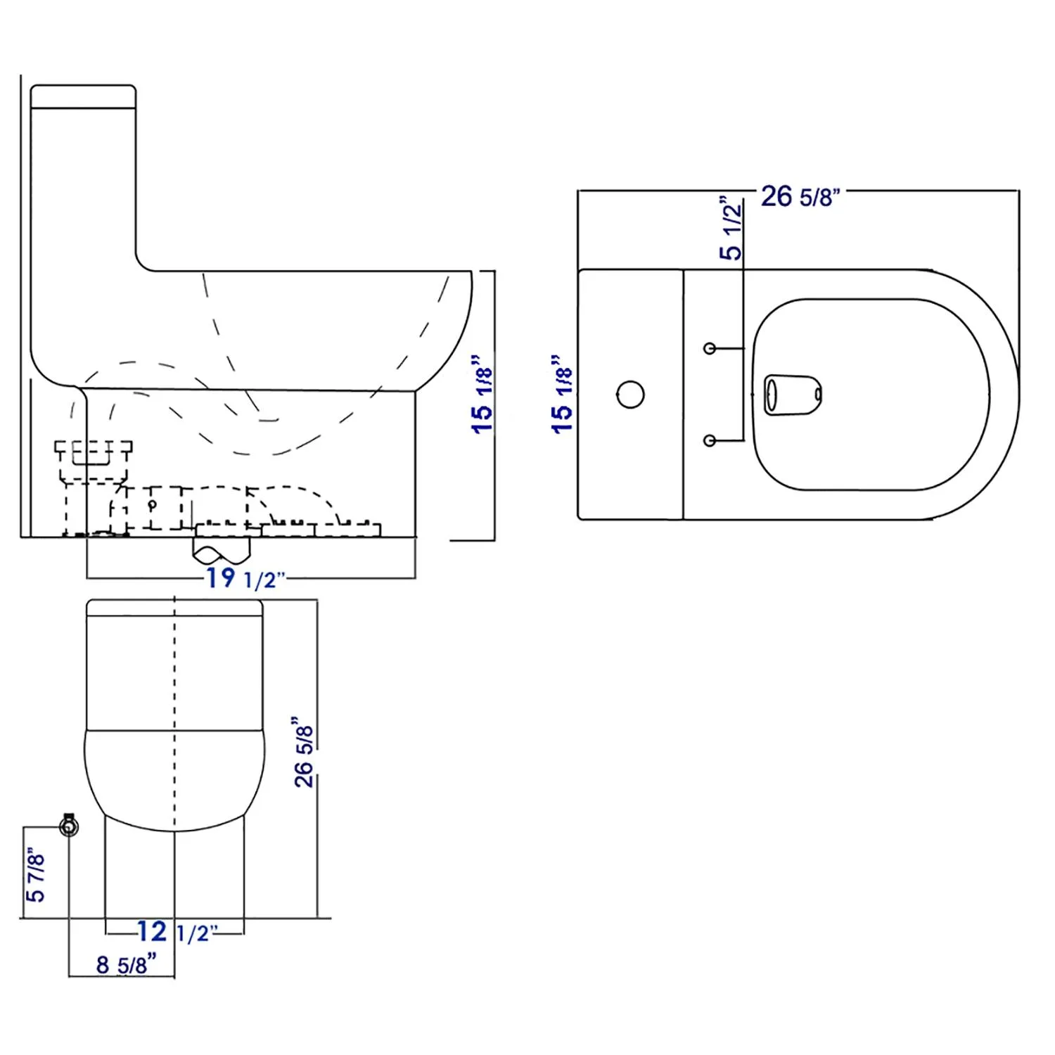 EAGO TB351 Dual Flush Eco-friendly Ceramic Toilet - image 5