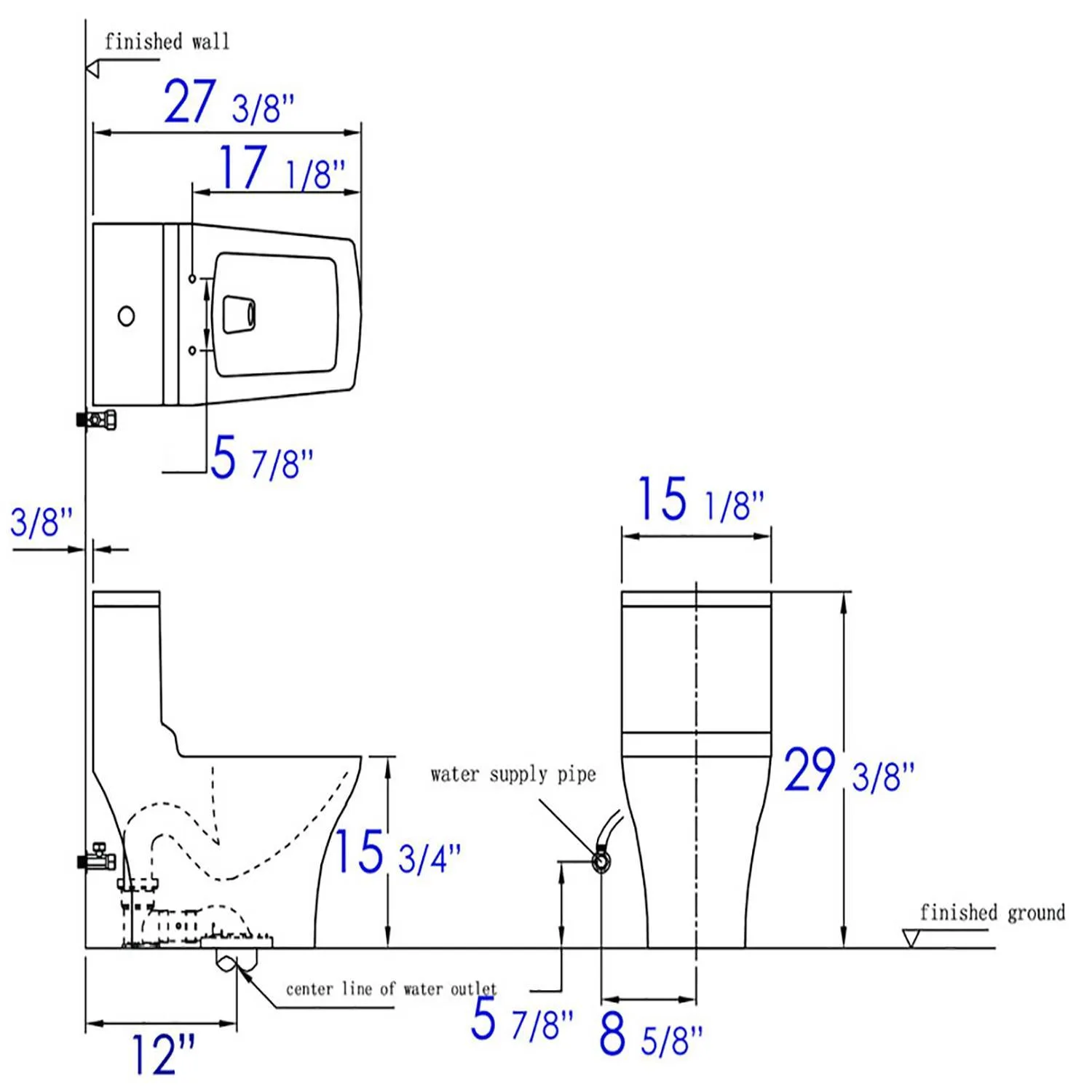 EAGO TB356 Dual Flush Eco-friendly Ceramic Toilet - image 11