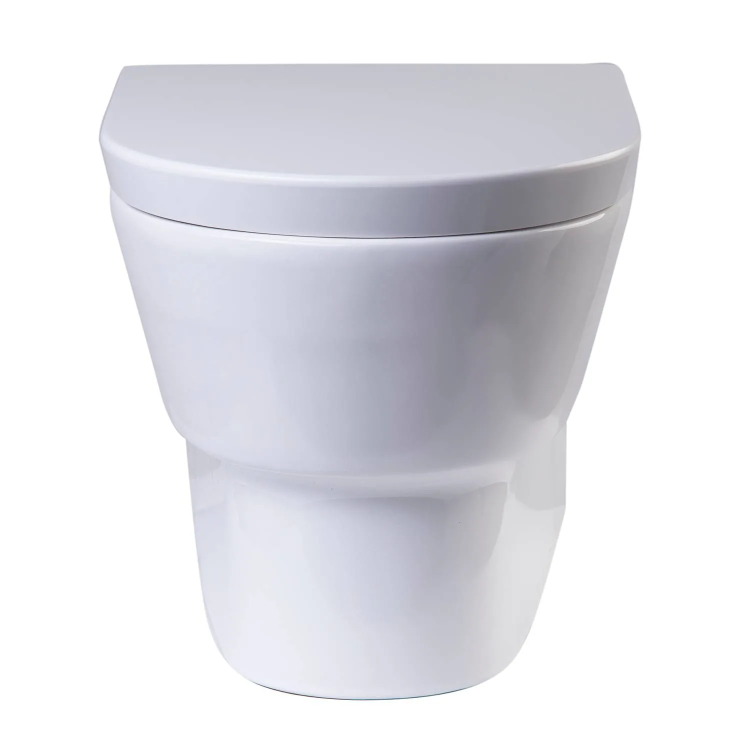 EAGO WD332 Round Modern Dual Flush Wall Mounted Toilet Bowl - image 2