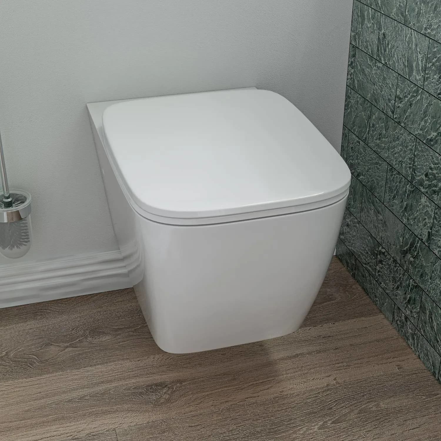 EAGO WD390 White Modern Dual Flush Wall Mounted Toilet Bowl - image 4