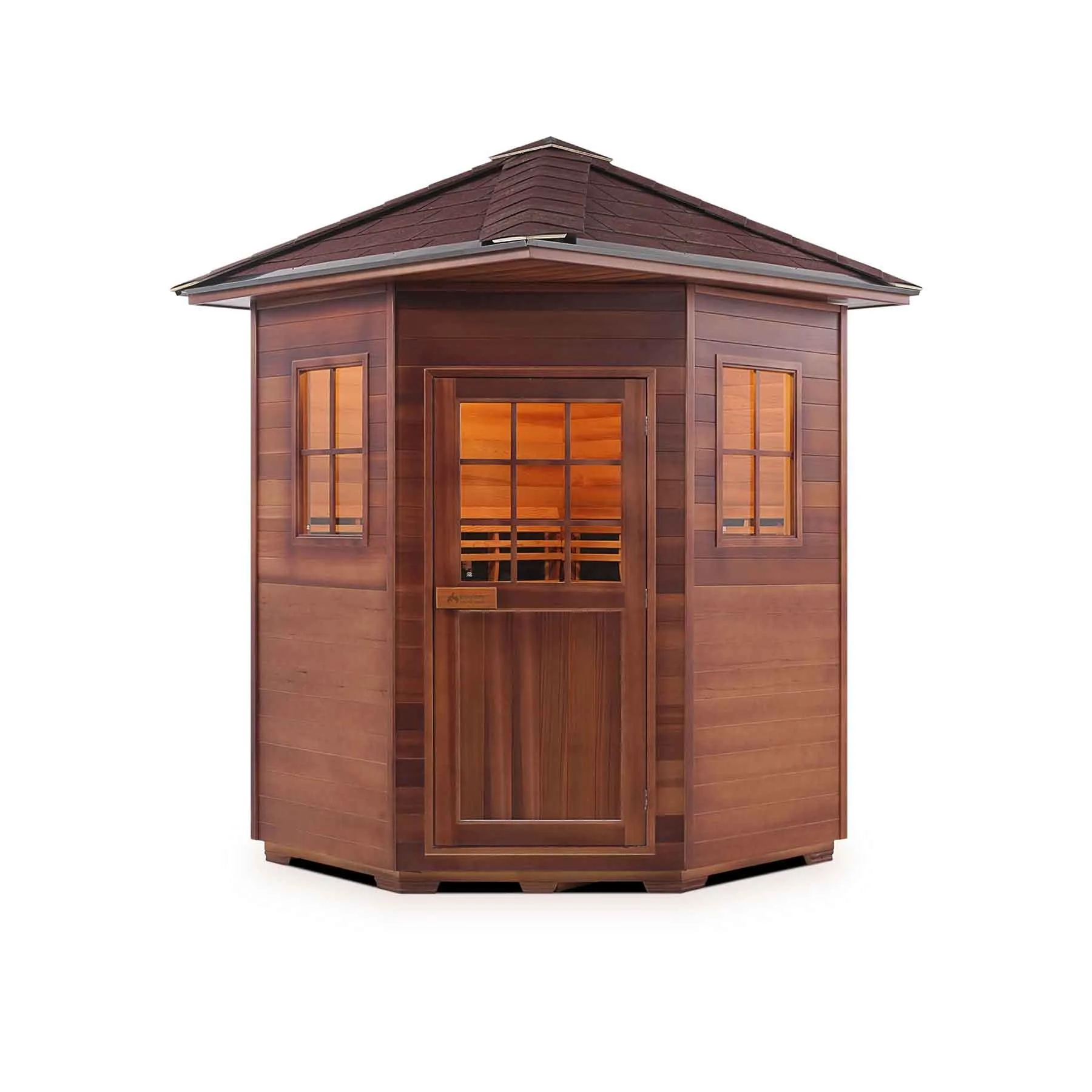 Enlighten Sapphire 4C 9 Heaters Duet Corner Outdoor Hybrid Sauna - image 2