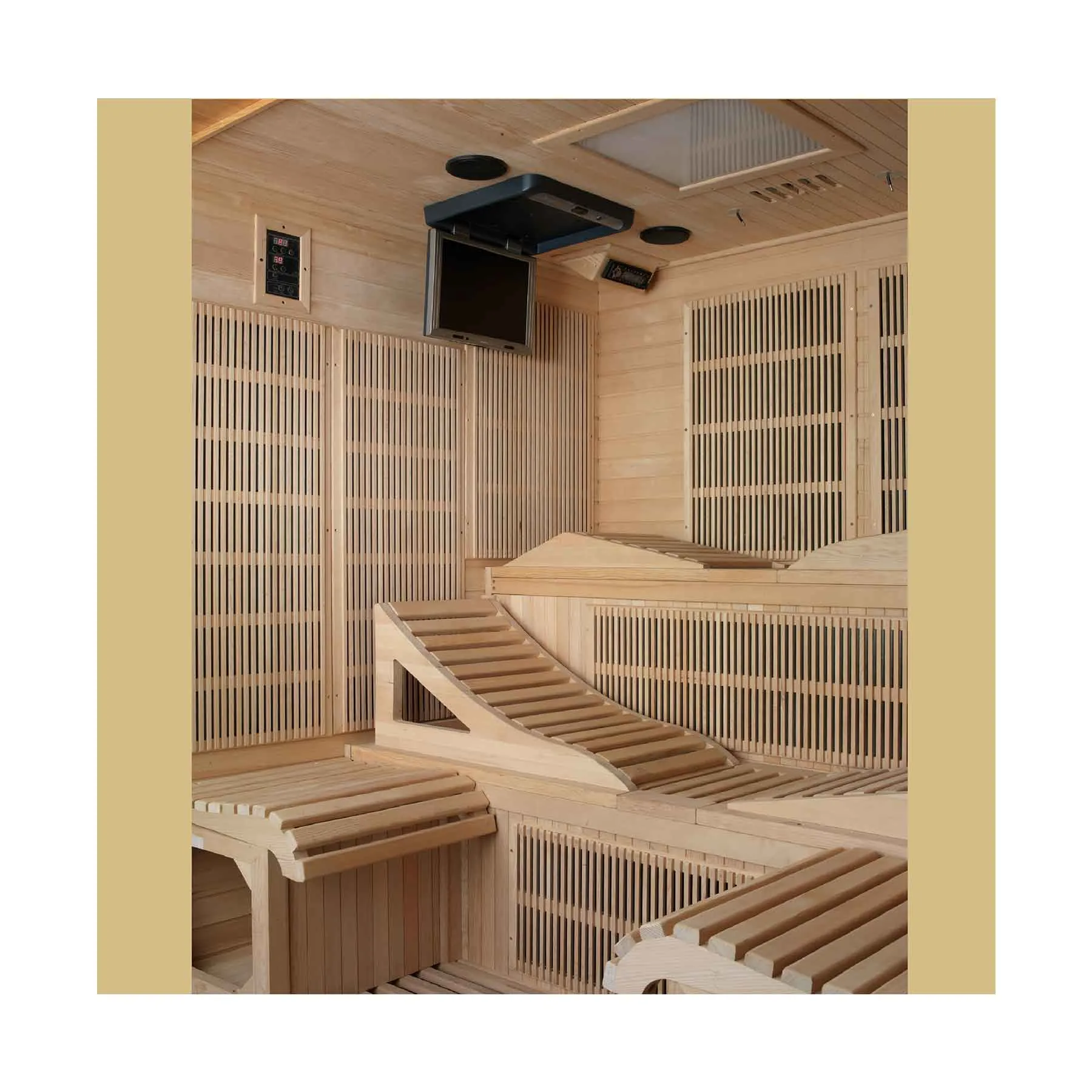 Golden Designs Monaco Elite 6 Person Near Zero EMF Indoor Infrared Sauna - image 5