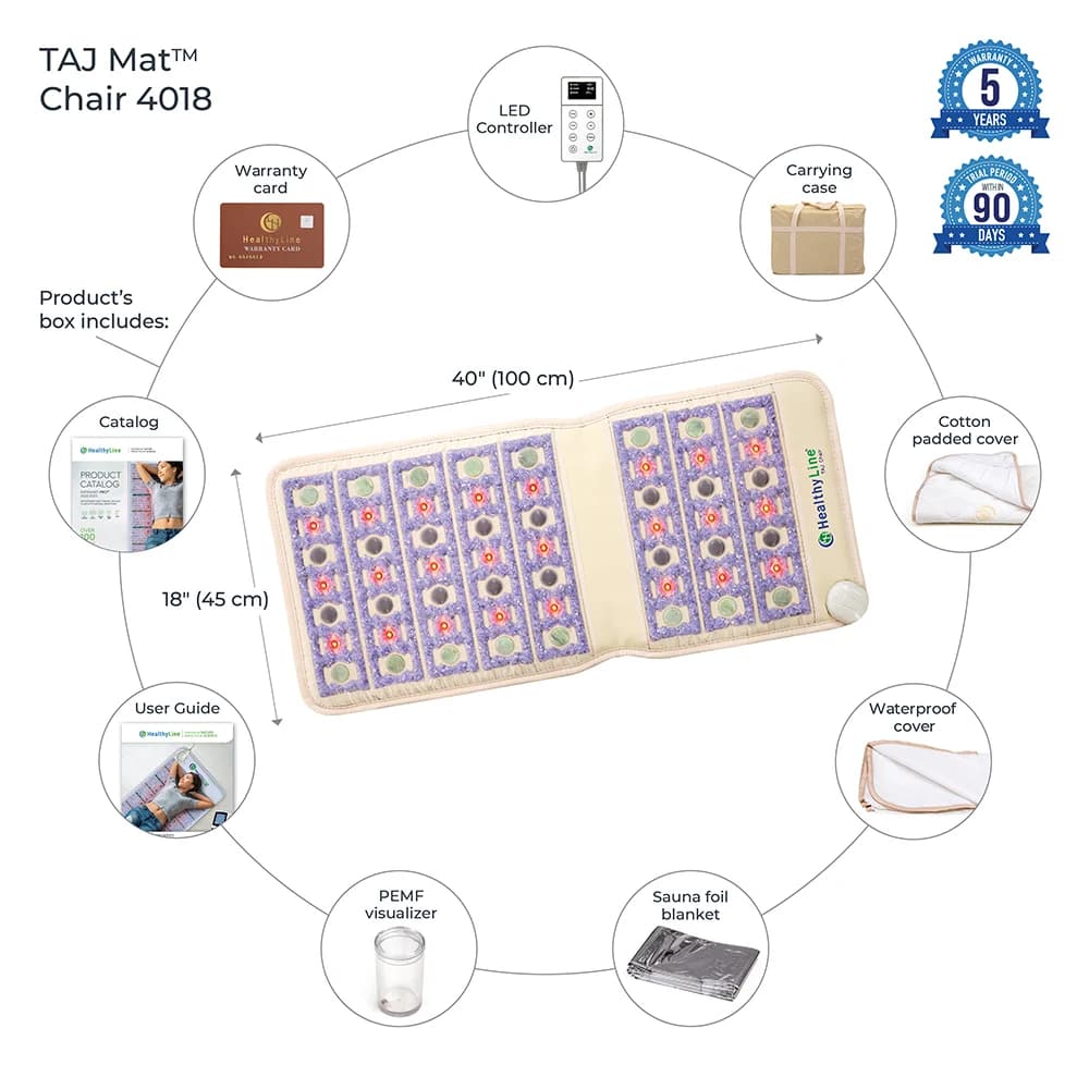 HealthyLine TAJ-Mat 4018 Firm Photon PEMF Chair InfraMat Pro - image 2
