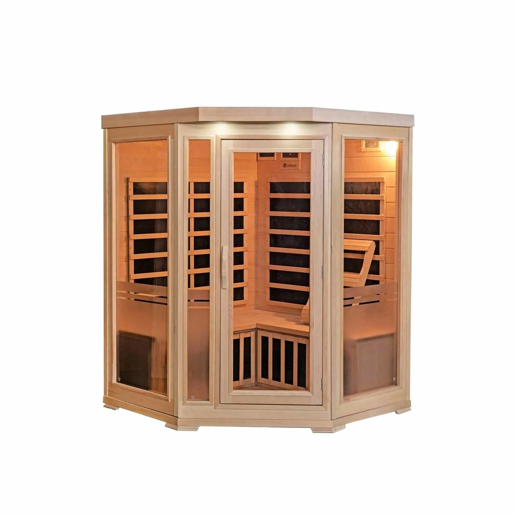 HeatWave Sonoma 3 Person 7 Carbon Corner Indoor FAR Infrared Sauna - image 1