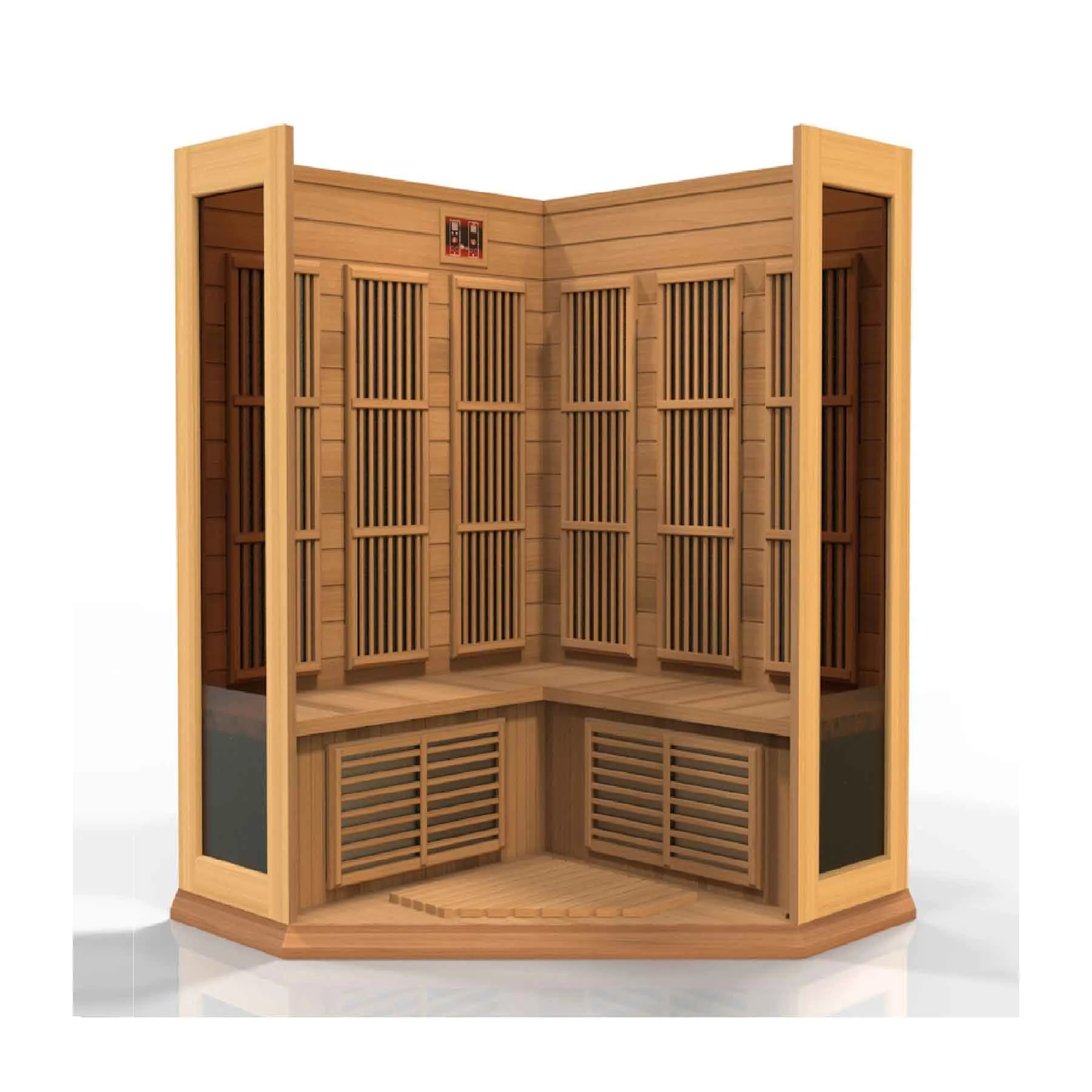 Maxxus 3 Person 9 Panels Low EMF Red Cedar Indoor FAR Infrared Sauna - image 4