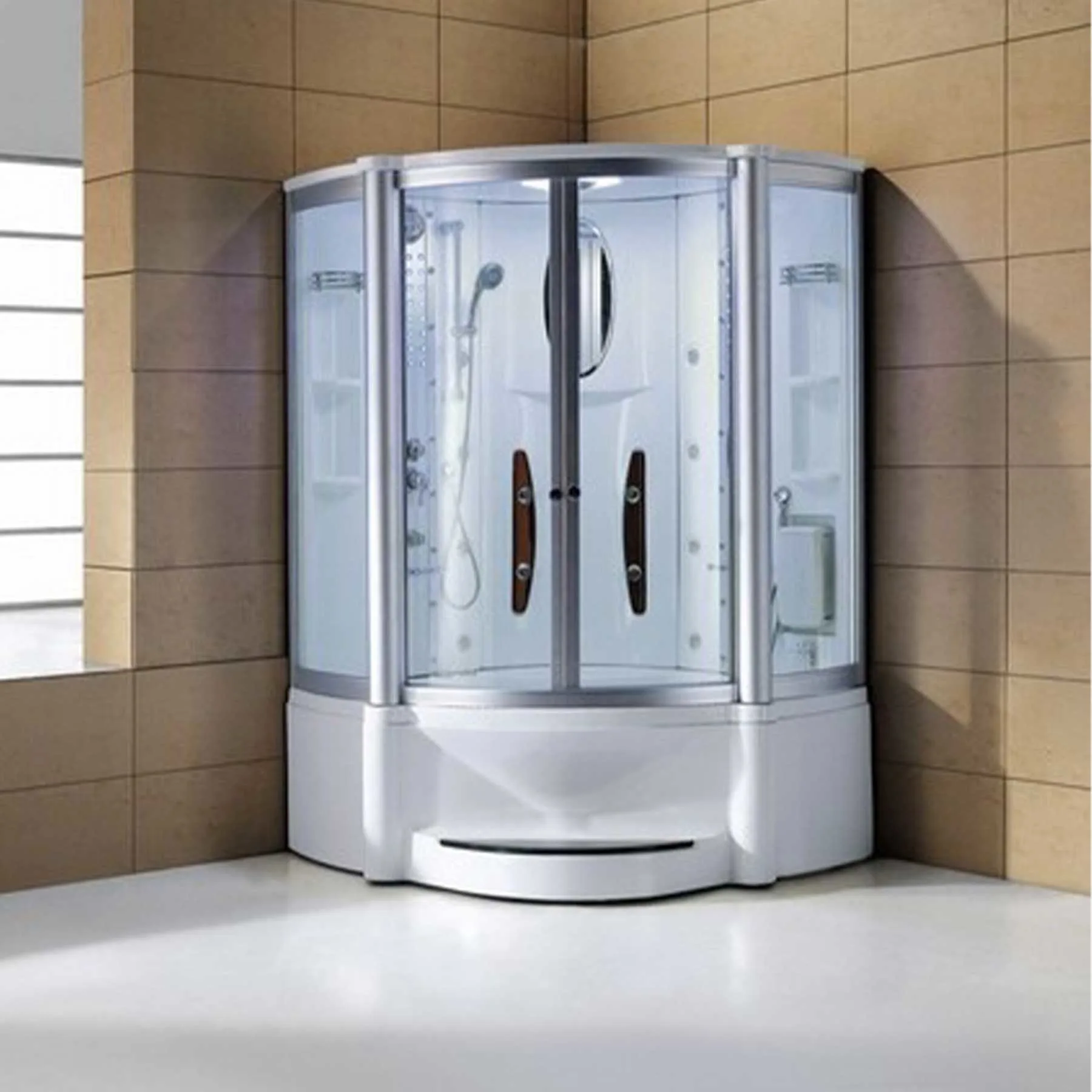 Mesa WS-600A 55L x 55W x 87H 1 Person Jetted Tub Steam Shower - image 1