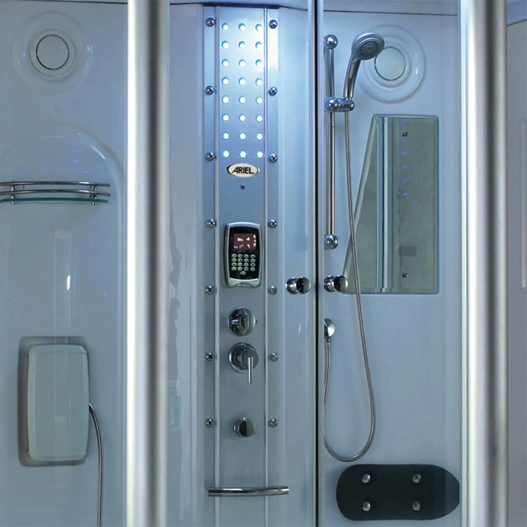 Mesa WS-807A 67L x 35W x 86H 2 Person Jetted Tub Steam Shower - image 2