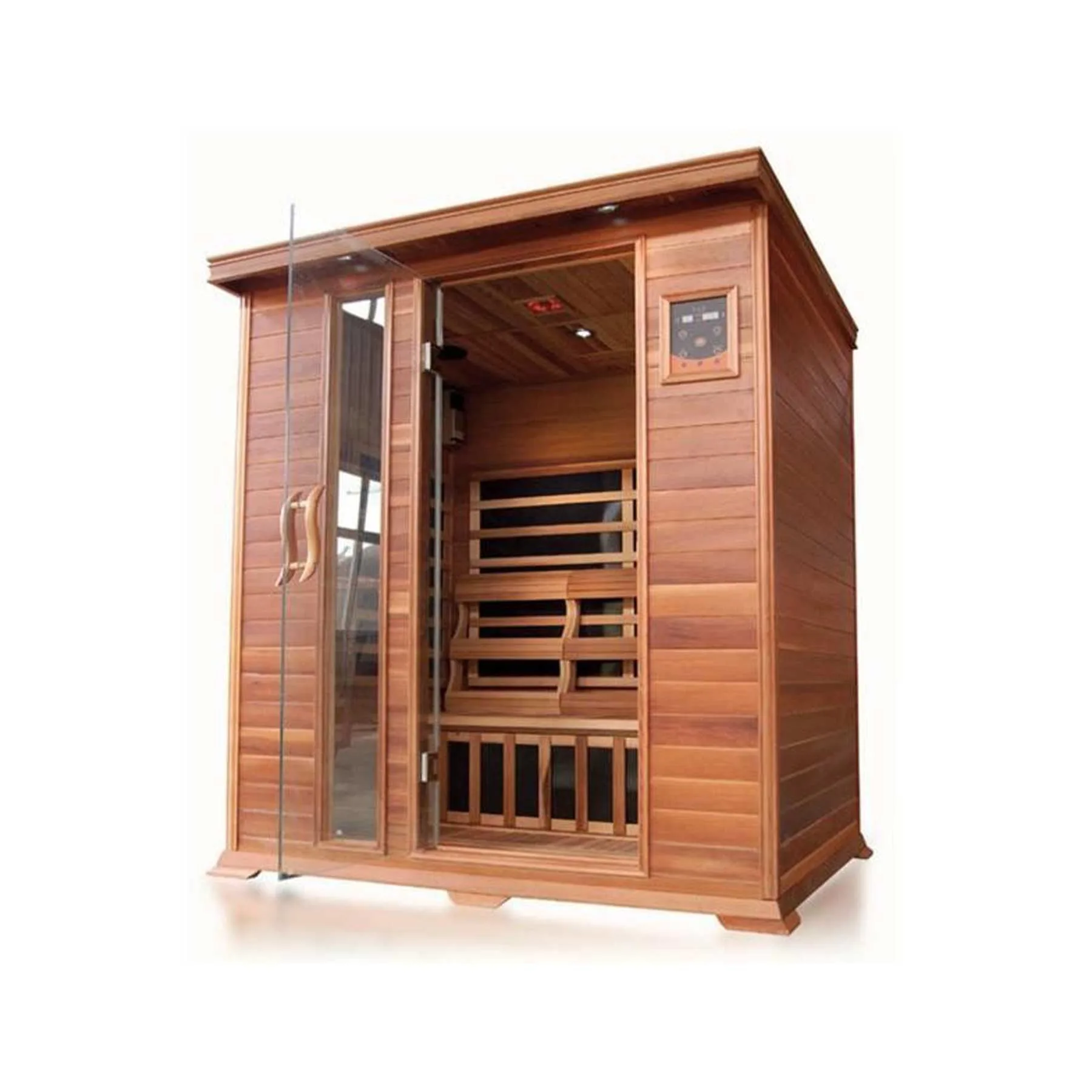 Sunray Savannah 3 Person Nano Cedar Indoor Infrared Sauna - image 1