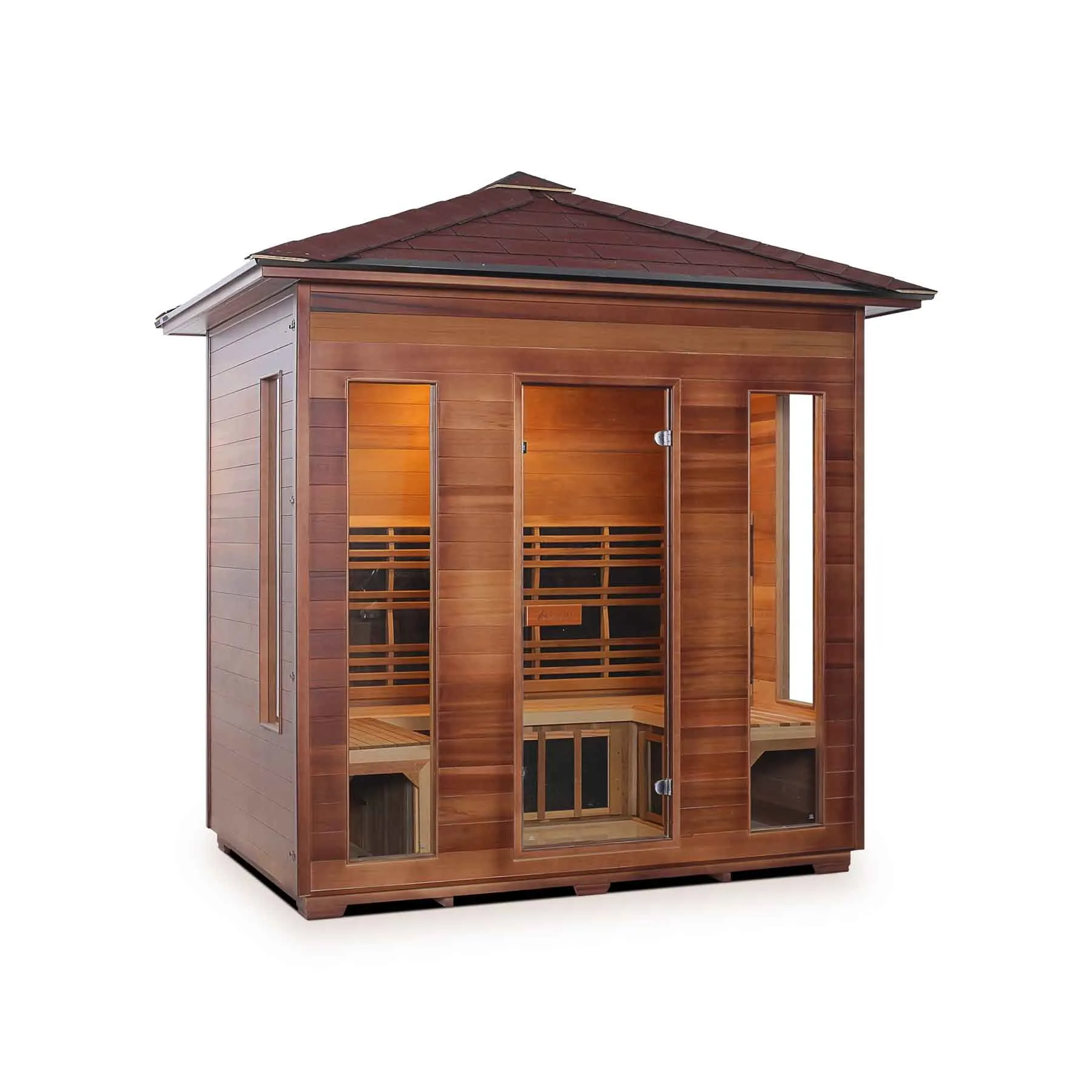 Enlighten Rustic 5 Person Low EMF Outdoor Infrared Sauna - image 3
