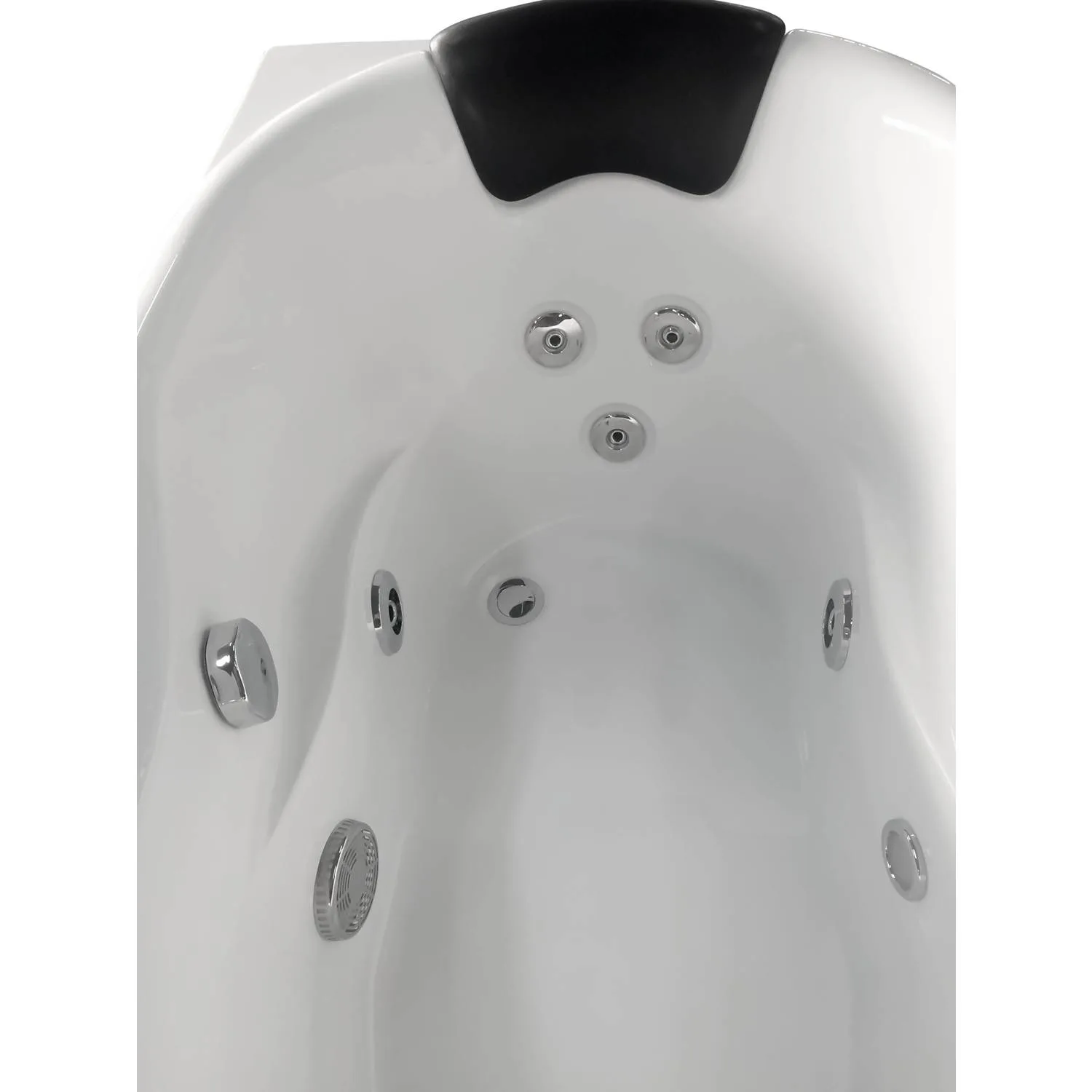 EAGO AM175 57 inch Acrylic Corner Whirlpool Bathtub - image 5