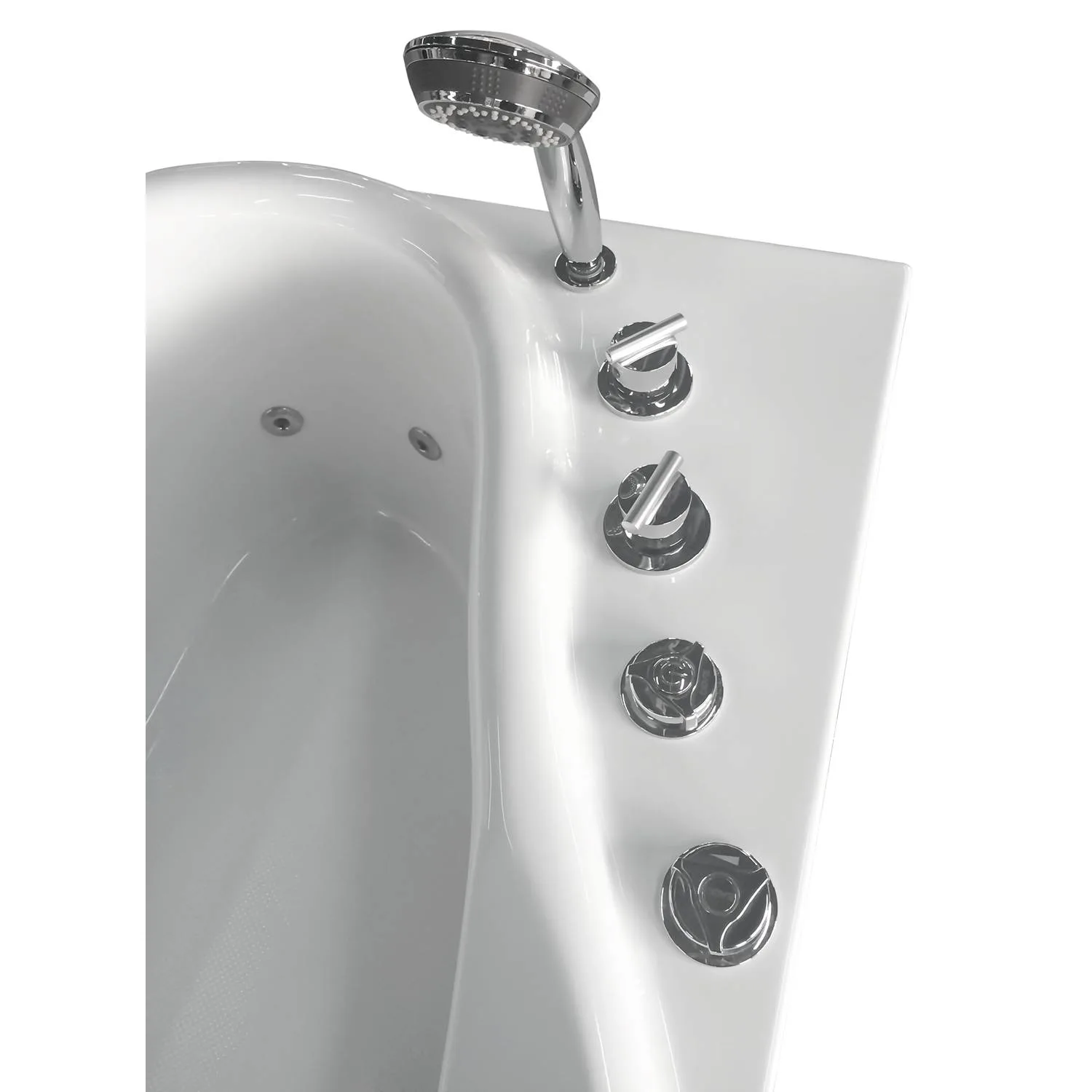 EAGO AM175 57 inch Acrylic Corner Whirlpool Bathtub - image 6