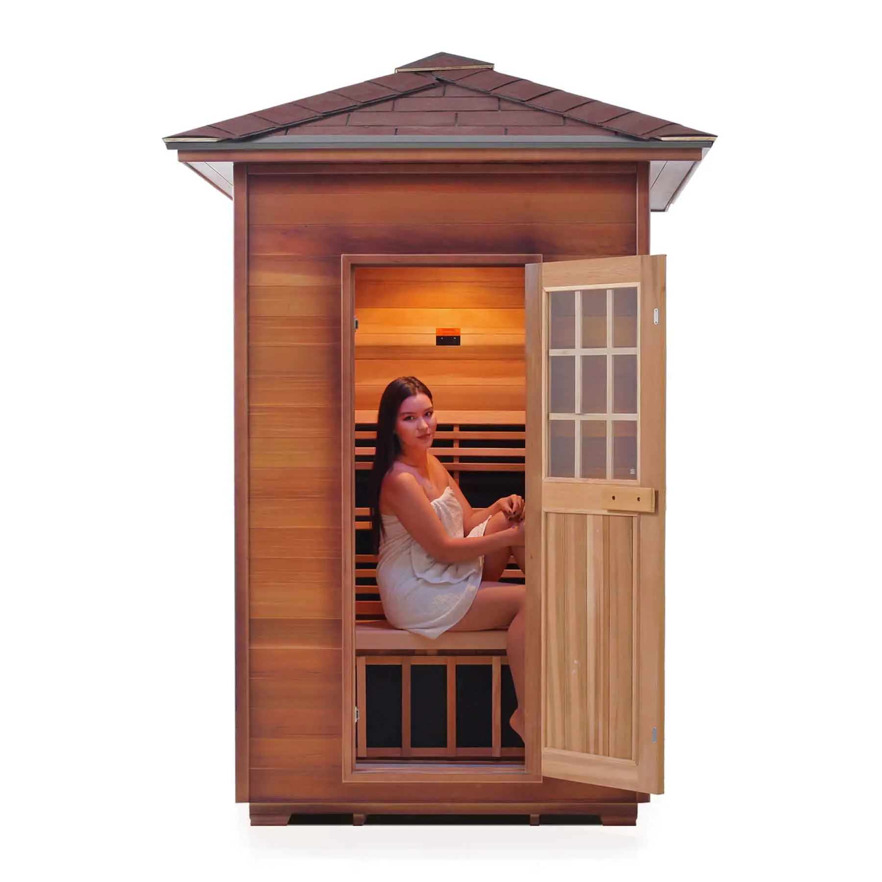 Enlighten Sapphire 2 Person 8 Heaters Outdoor Hybrid Sauna - image 4