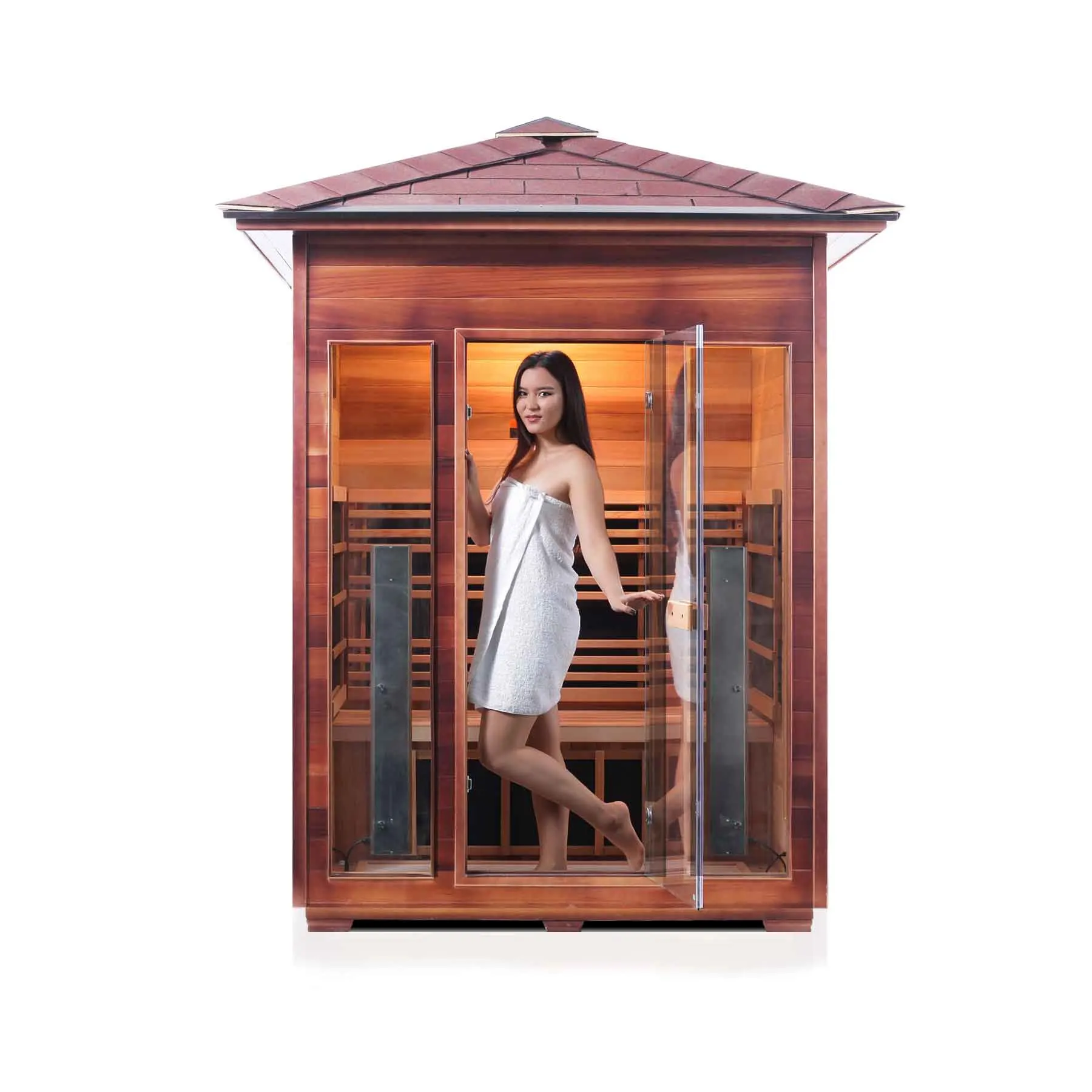 Enlighten Diamond 3 Person 8 Heaters Outdoor Hybrid Sauna - image 4