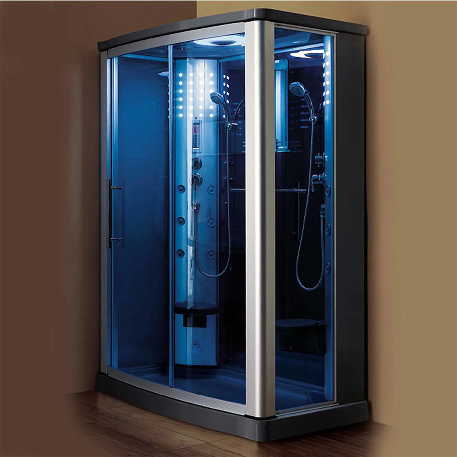 Mesa WS-803L 54L x 35W x 85H 2 Person Walk In Steam Shower - image 2
