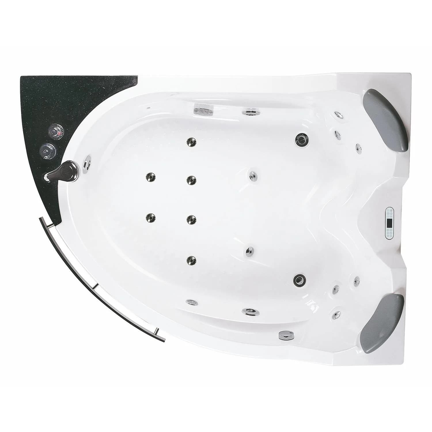 EAGO AM113ETL 5.5 ft 2 Person Acrylic Corner Whirlpool Bathtub - image 3