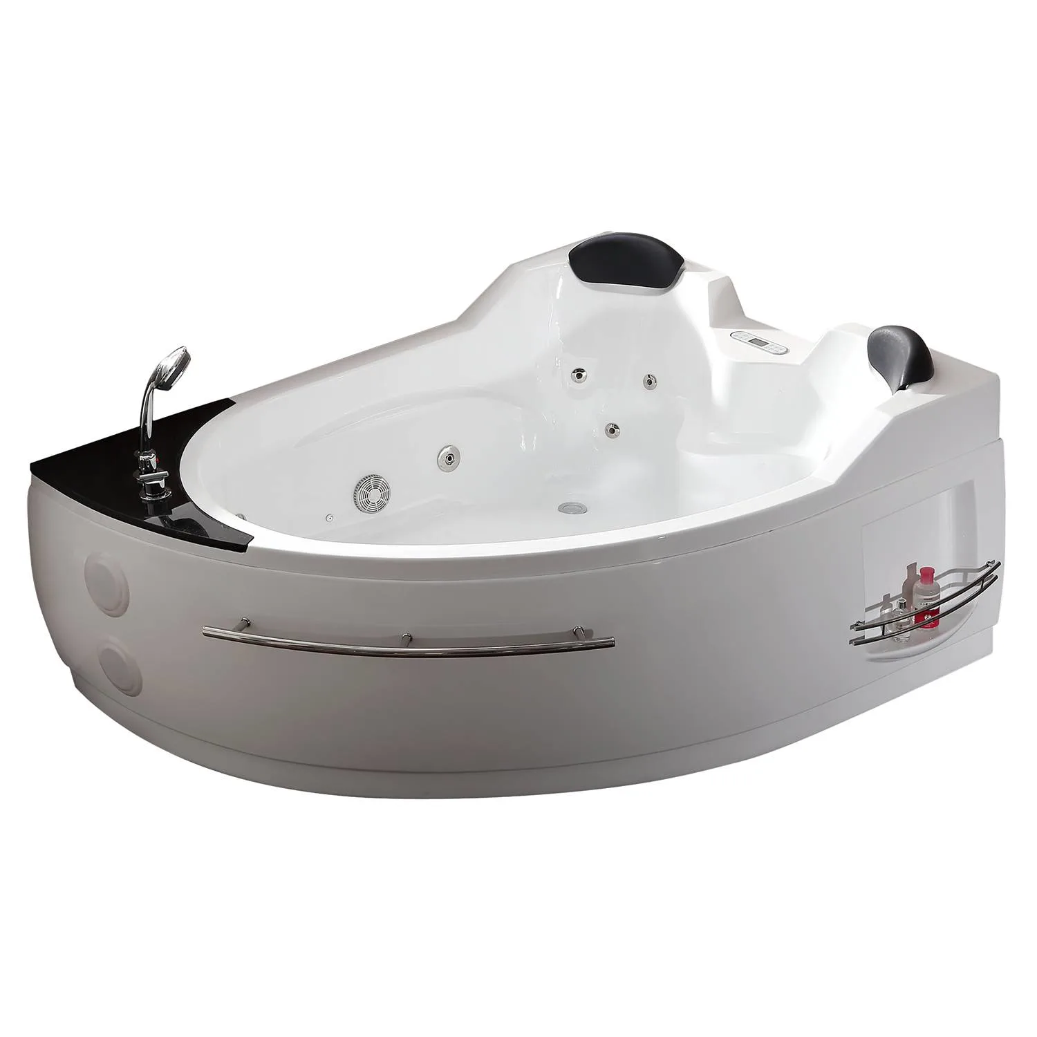 EAGO AM113ETL 5.5 ft 2 Person Acrylic Corner Whirlpool Bathtub