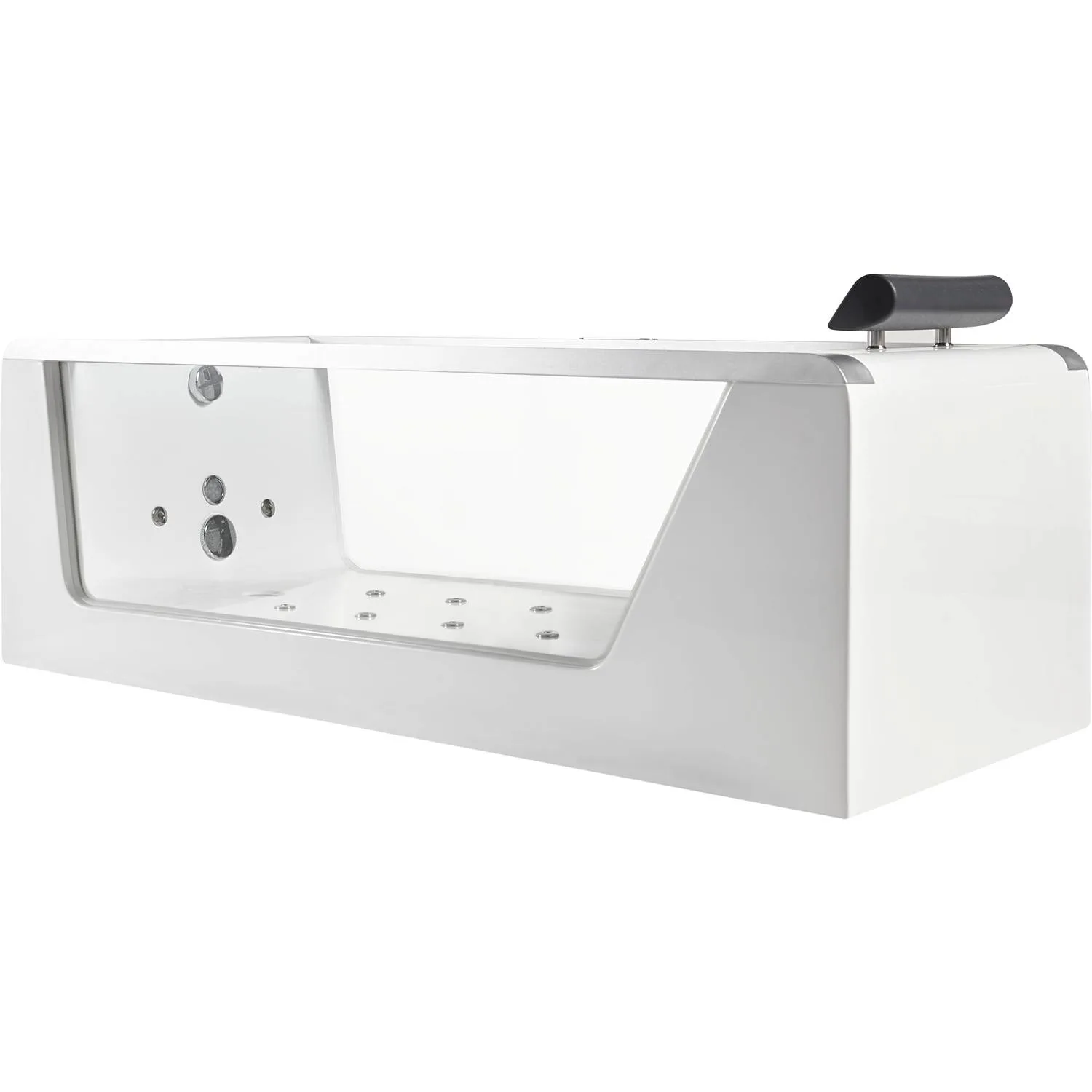 EAGO AM152ETL Clear Acrylic Rectangular Whirlpool Bathtub - image 2