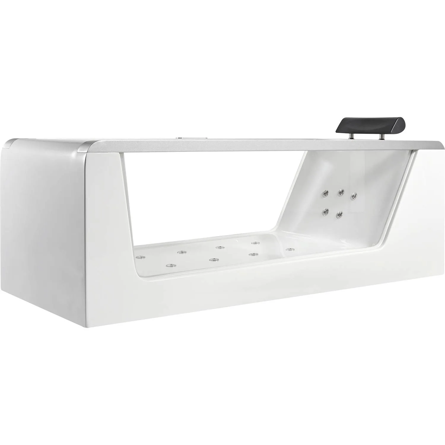 EAGO AM152ETL Clear Acrylic Rectangular Whirlpool Bathtub - image 3