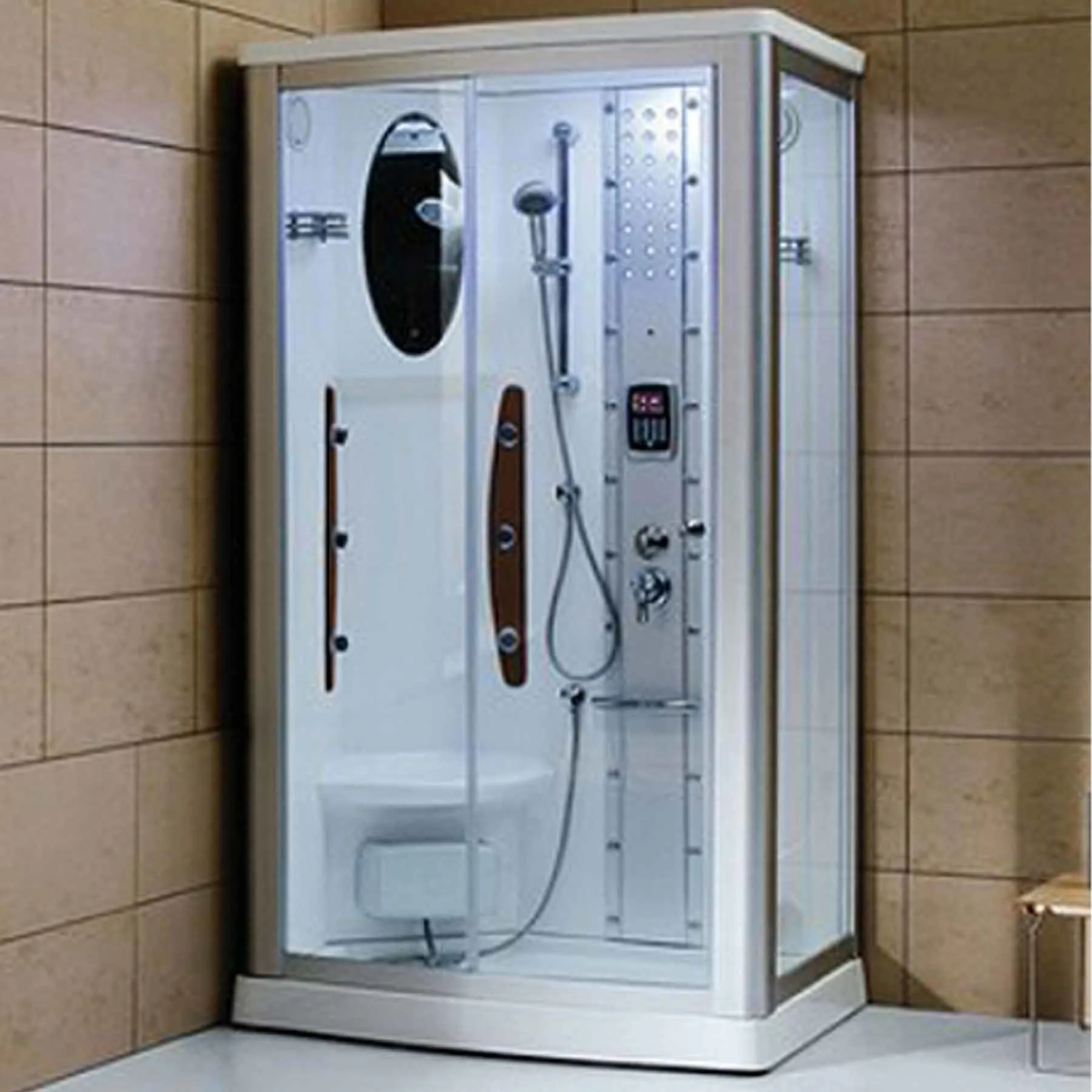 Mesa WS-802A 45L x 35W x 85H 1 Person Walk In Steam Shower - image 2