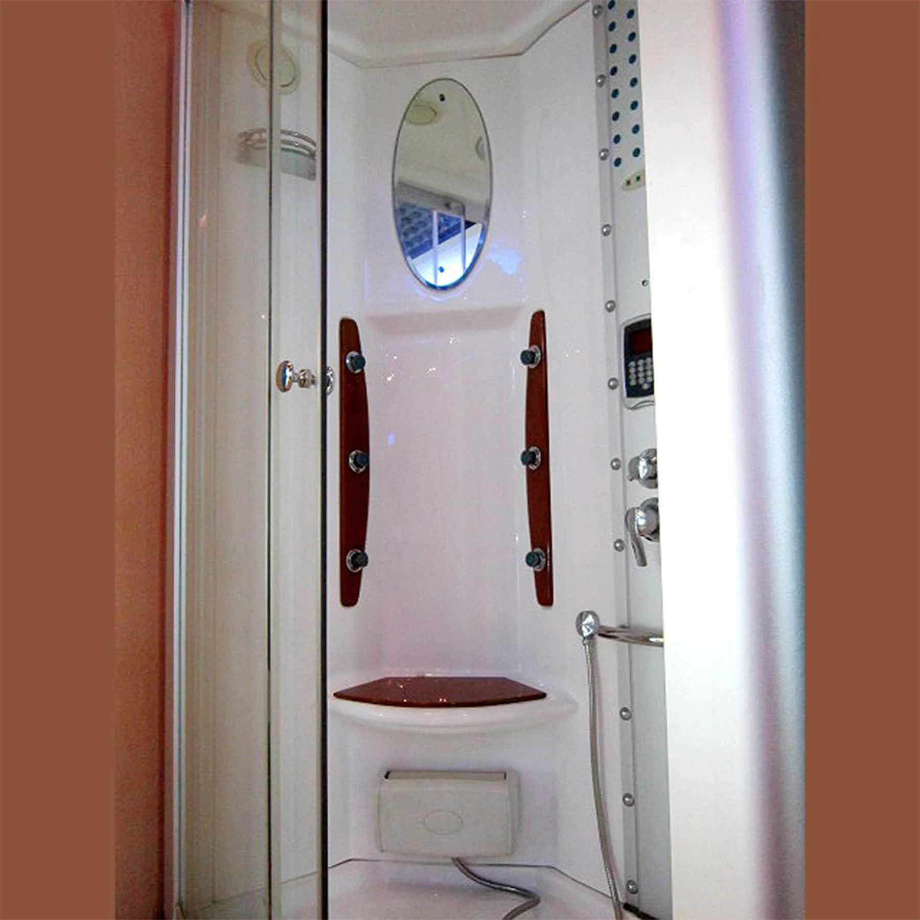 Mesa WS-802A 45L x 35W x 85H 1 Person Walk In Steam Shower - image 3