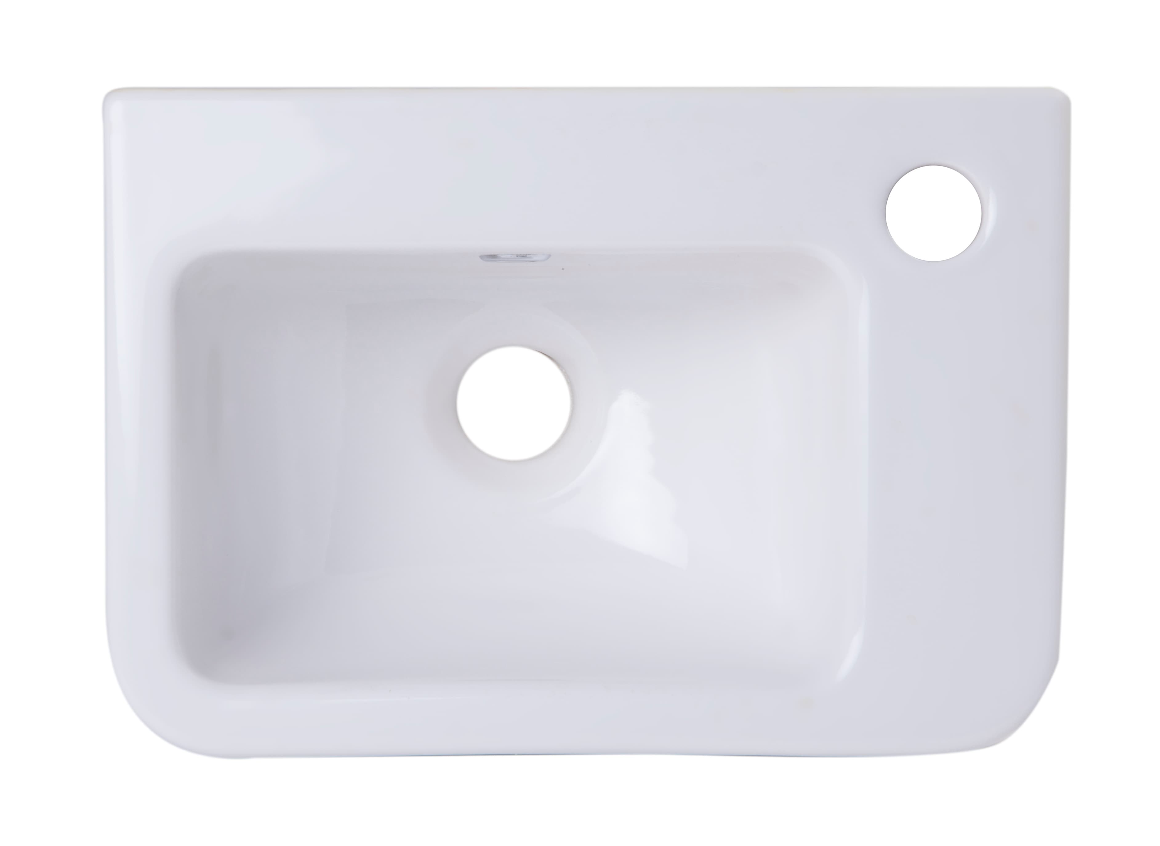 ALFI AB101 Small White Wall Mounted Ceramic Bathroom Sink - image 2