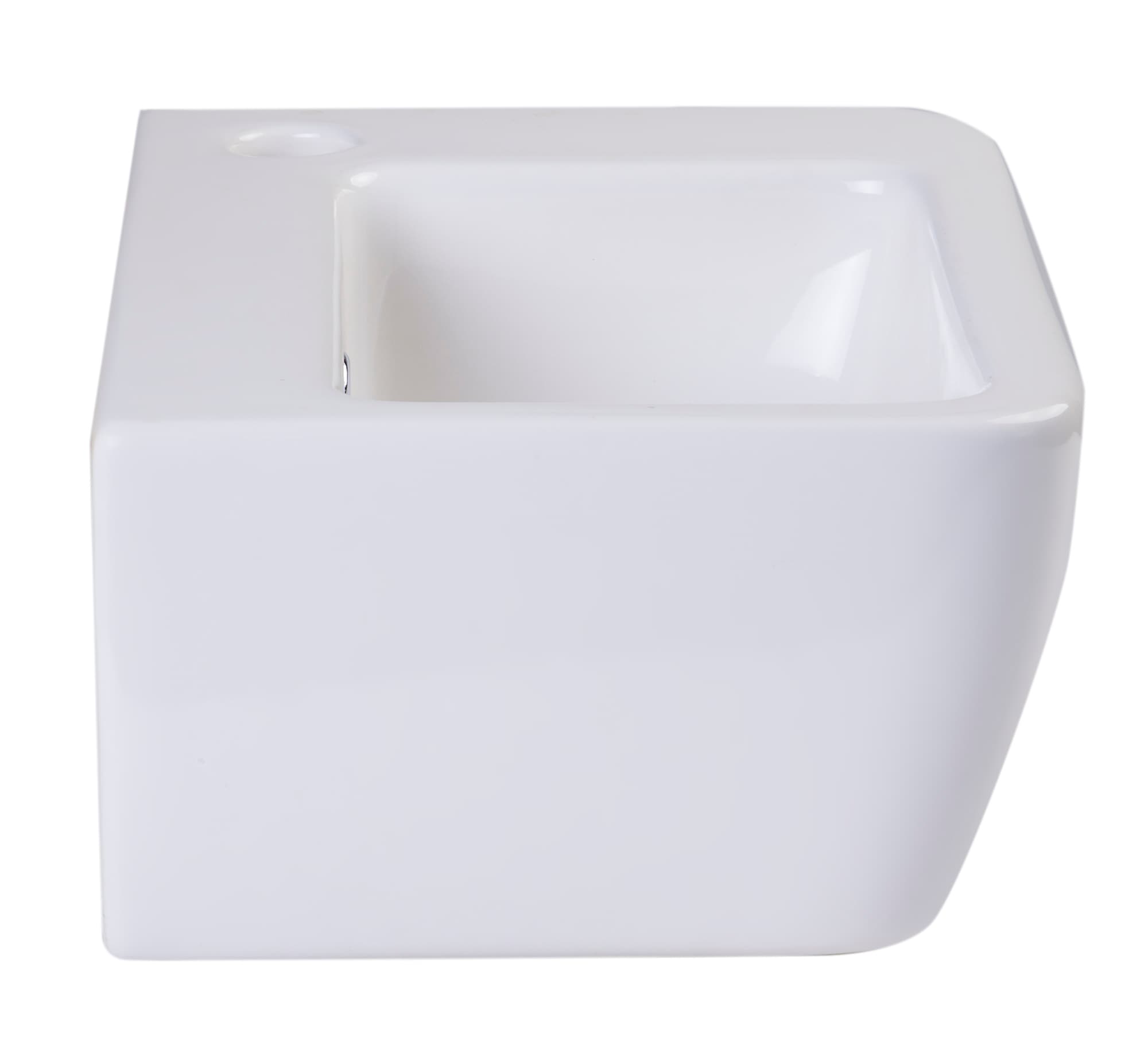 ALFI AB101 Small White Wall Mounted Ceramic Bathroom Sink - image 3