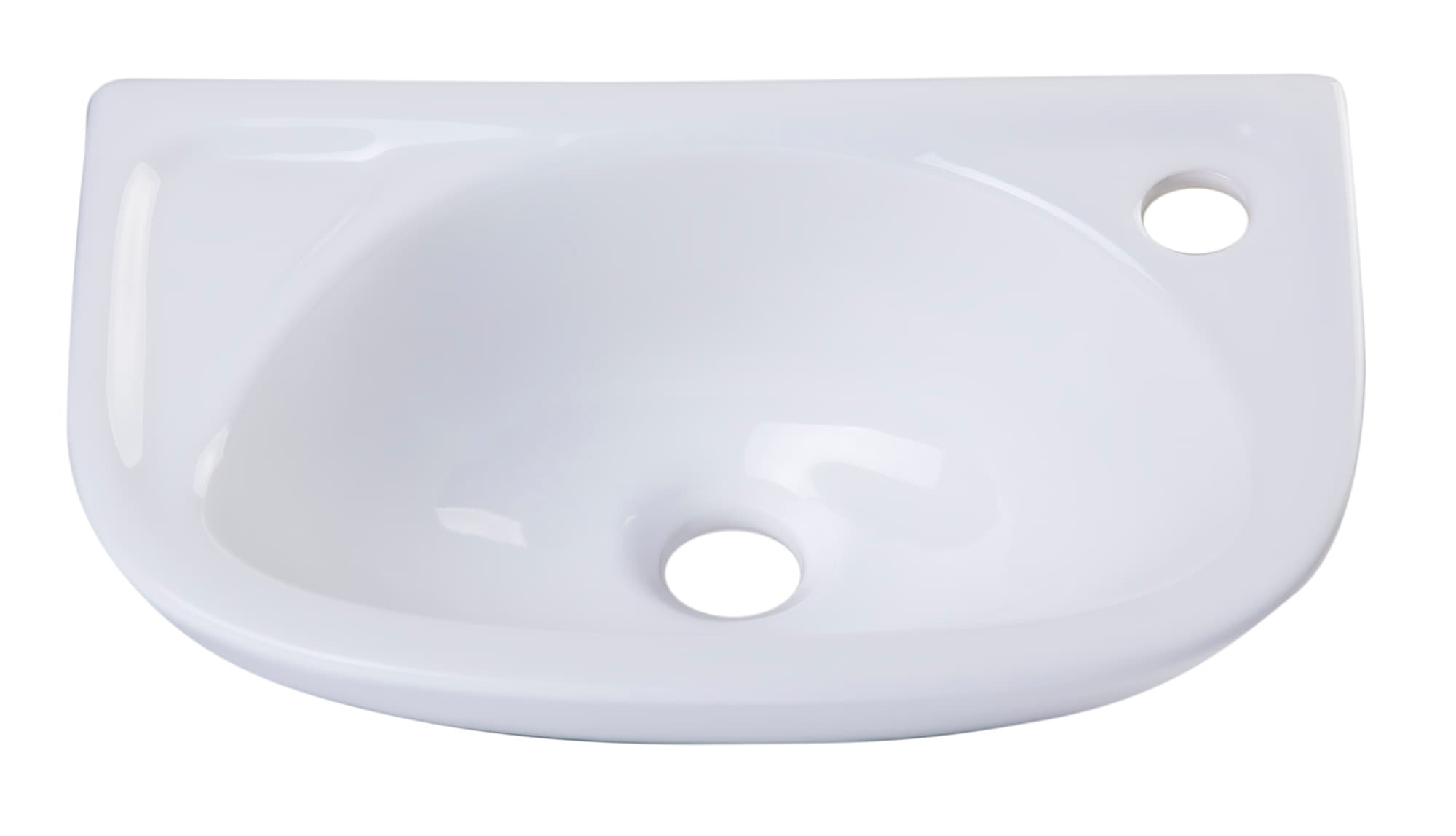 ALFI AB102 Small White Wall Mounted Porcelain Bathroom Sink - image 2