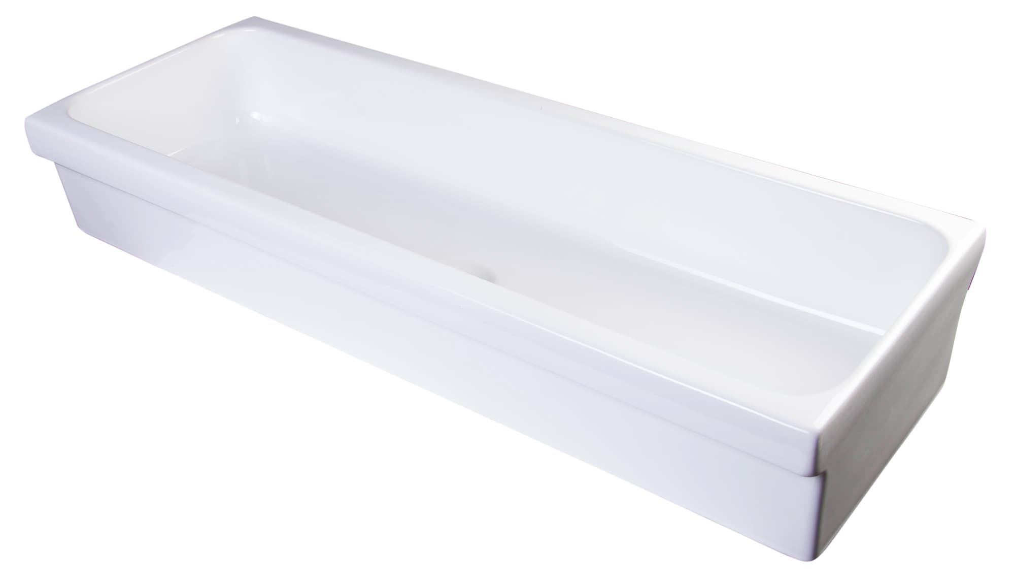 ALFI AB48TR 48" White Above Mount Fireclay Bath Trough Bathroom Sink - image 4