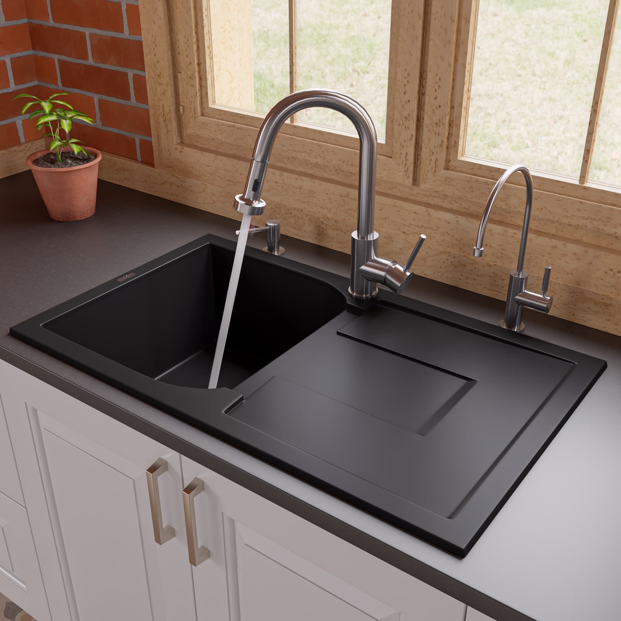 ALFI AB1620DI Granite Composite Kitchen Sink