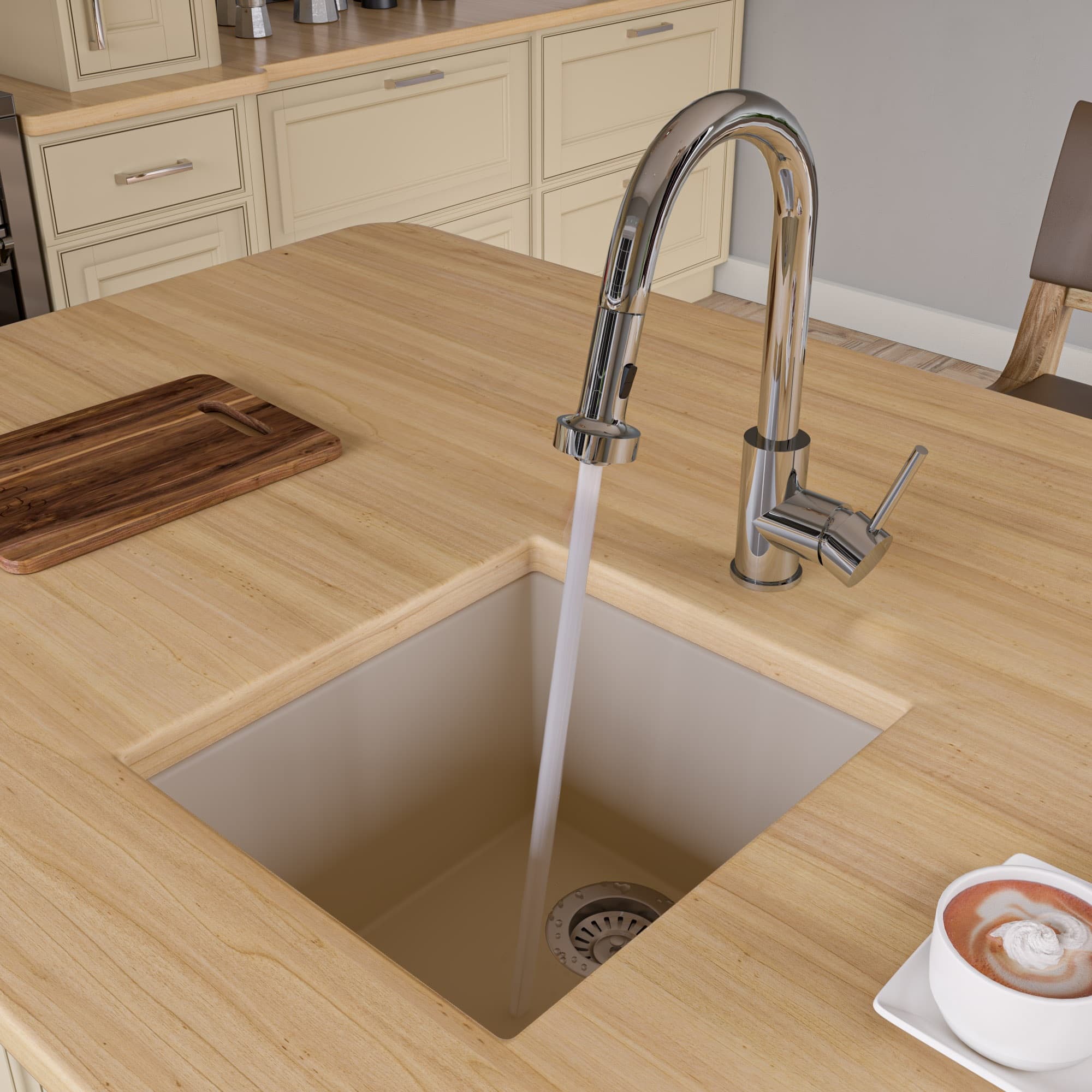 ALFI AB1720UM Undermount Rectangular Granite Composite Kitchen Prep Sink - image 1