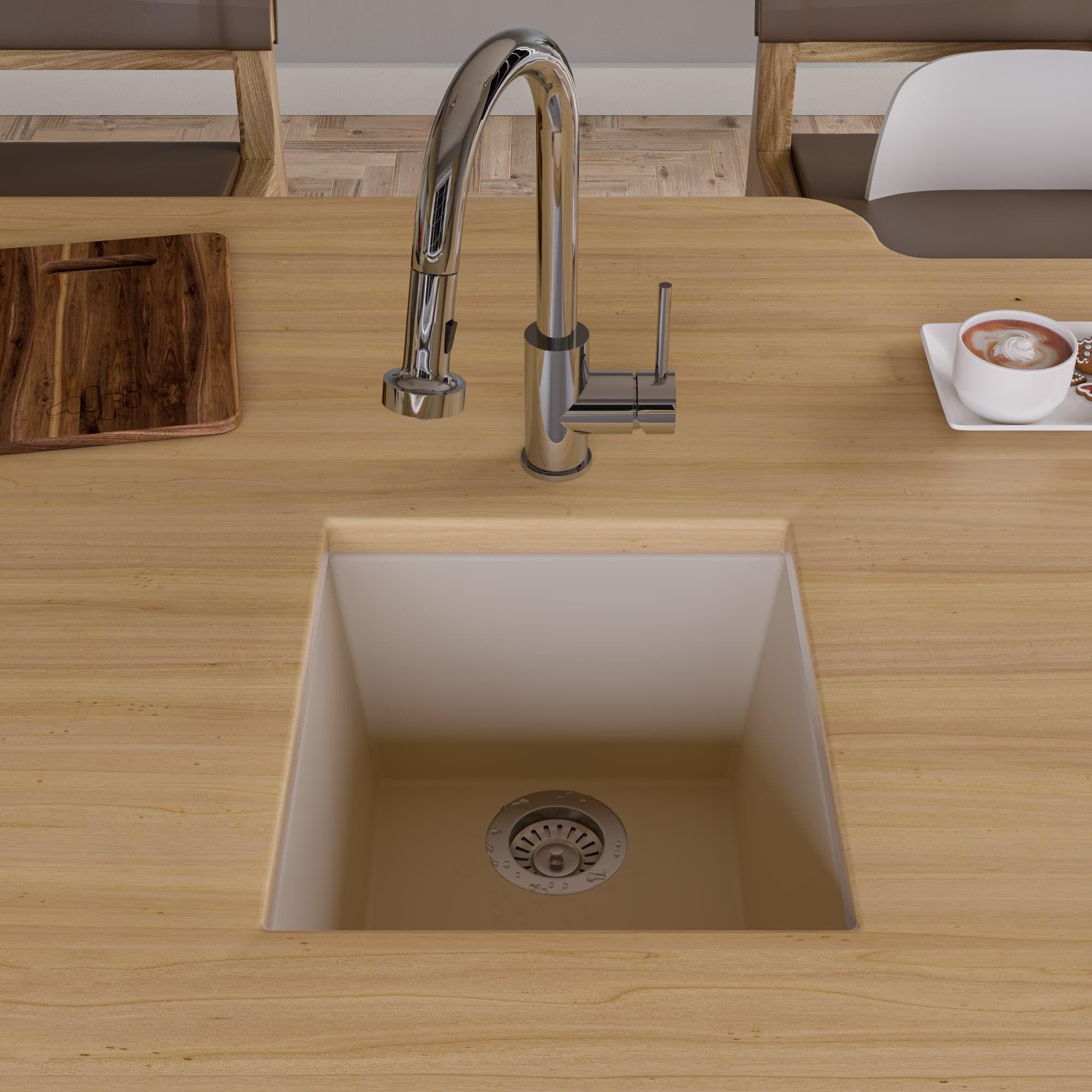 ALFI AB1720UM Undermount Rectangular Granite Composite Kitchen Prep Sink - image 2