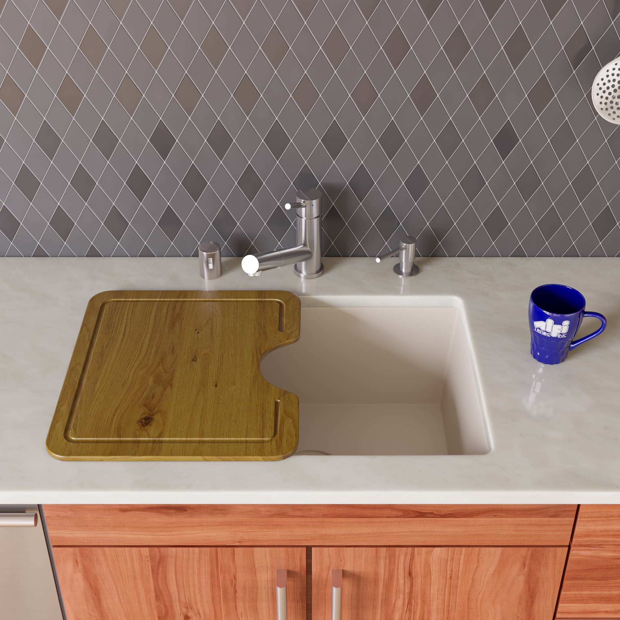ALFI AB2420UM Biscuit Single Bowl Granite Kitchen Sink - image 2
