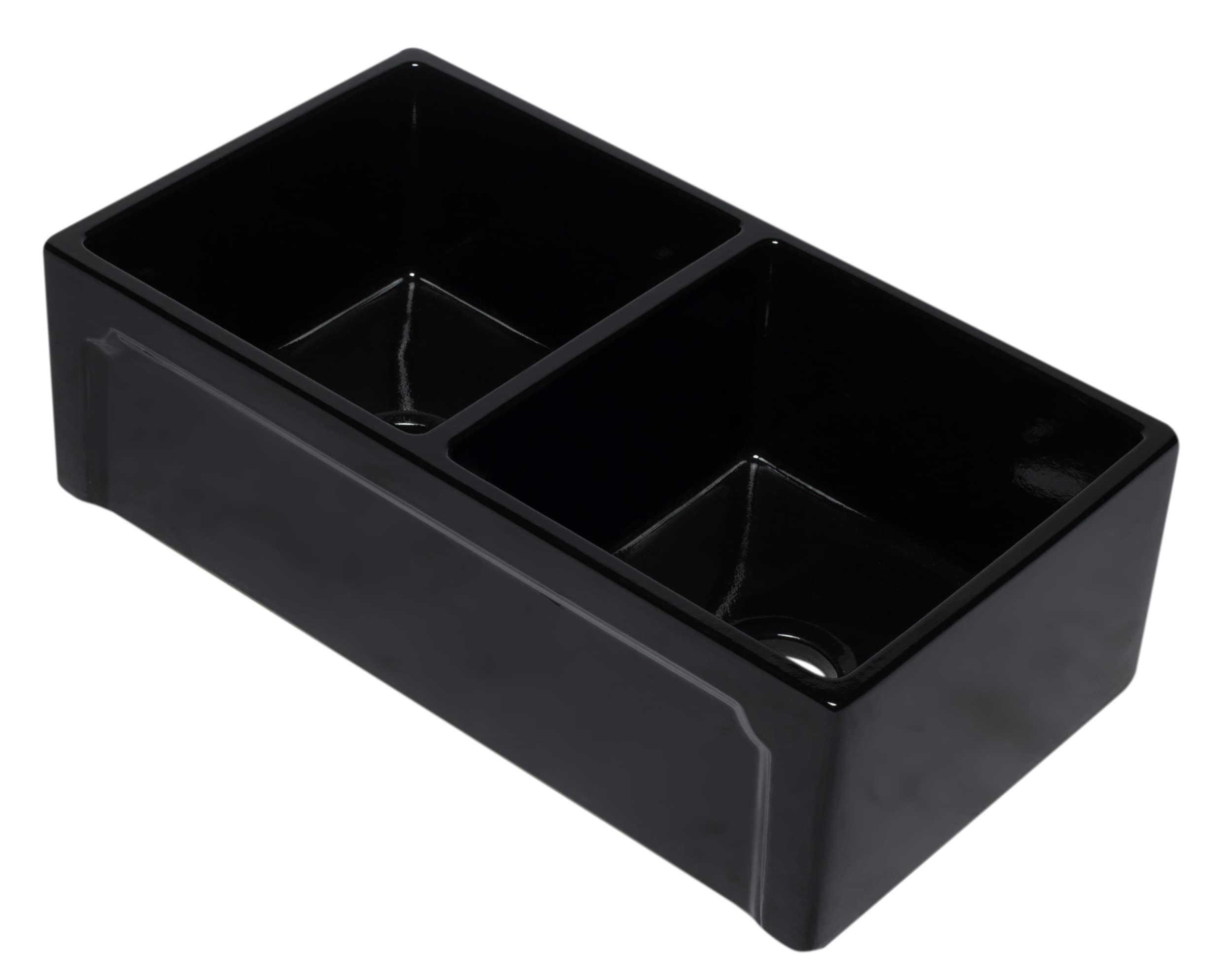ALFI AB3318DB Reversible Double Fireclay Farmhouse Kitchen Sink