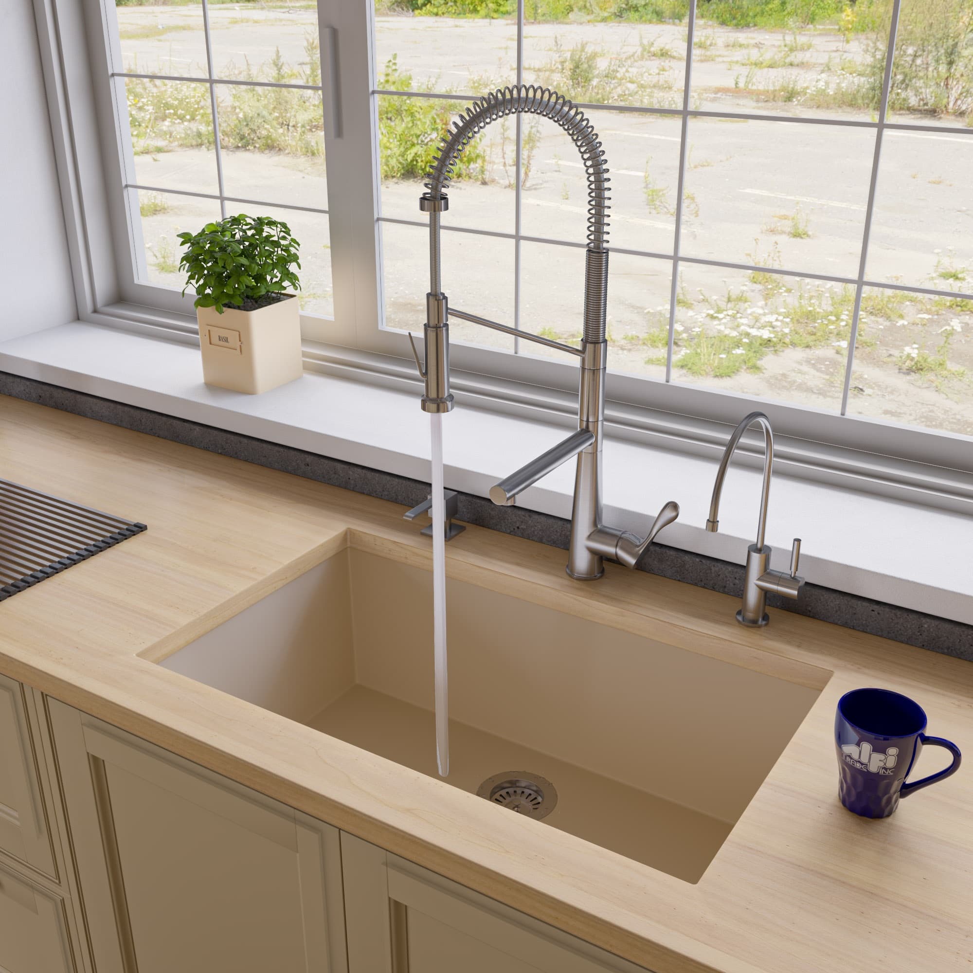 ALFI AB3322UM Single Bowl Undermount Granite Composite Kitchen Sink - image 1