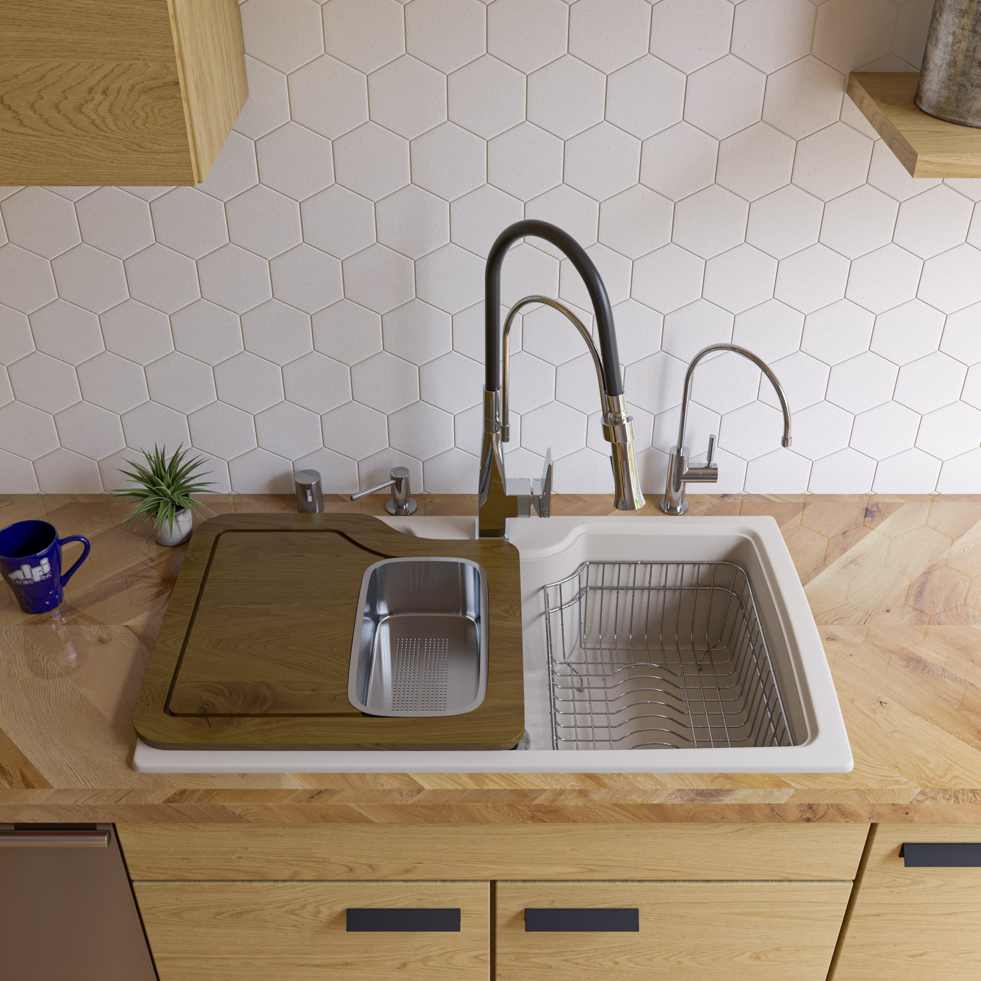 ALFI AB3520DI Single Bowl Granite Composite Kitchen Sink - image 2