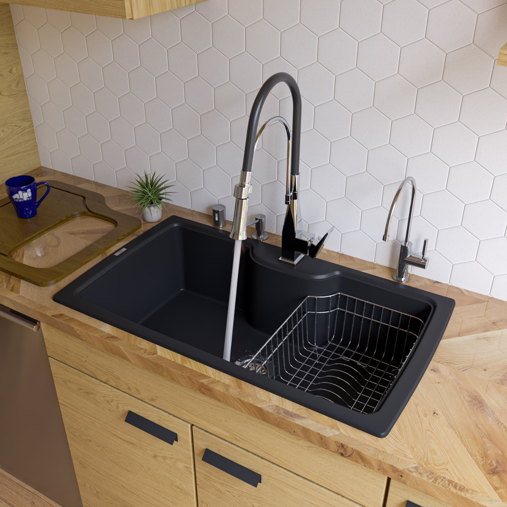 ALFI AB3520DI Single Bowl Granite Composite Kitchen Sink