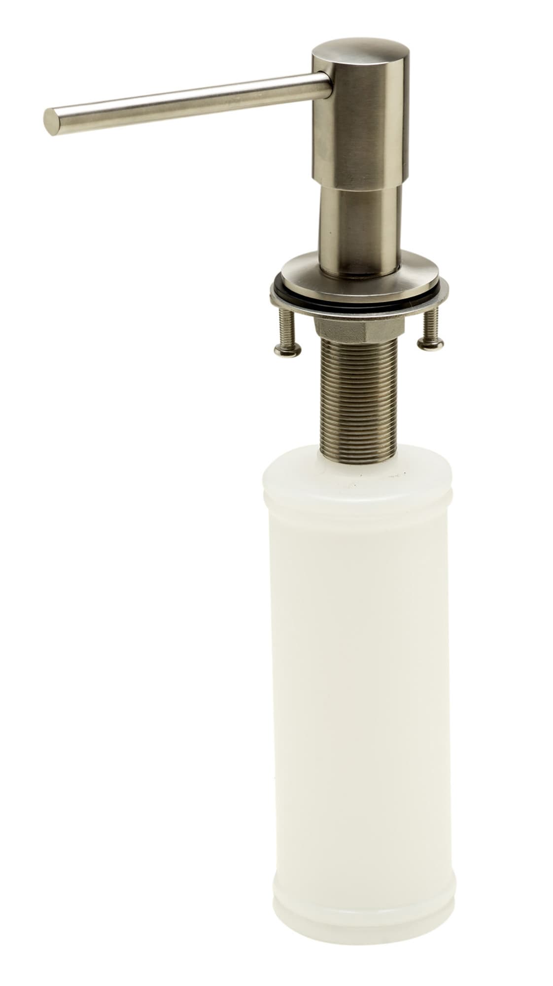 ALFI AB5006 Modern Round Brushed Stainless Steel Soap Dispenser - image 3