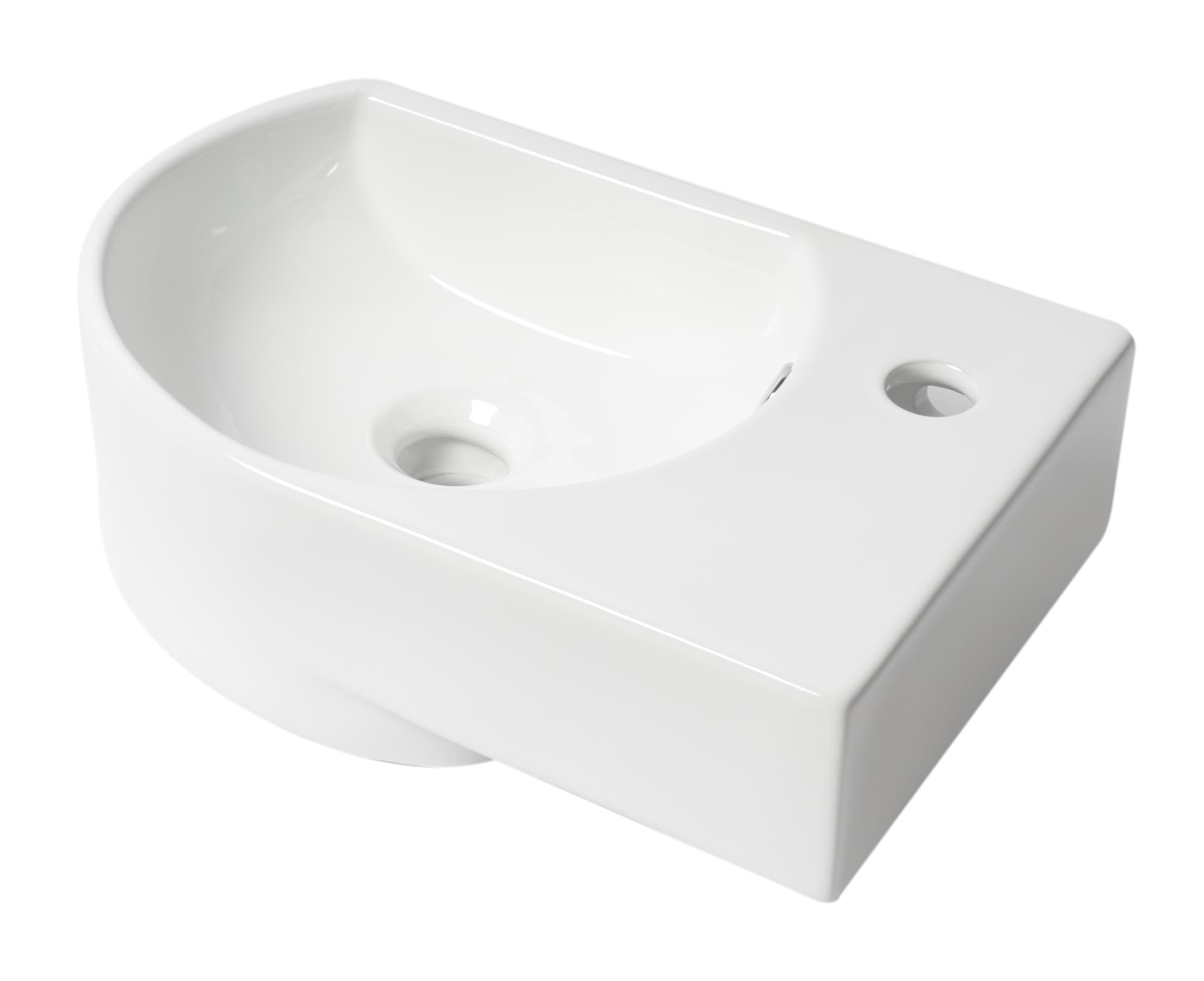 ALFI ABC119 16" White Wall Mounted Ceramic Bathroom Sink - image 1