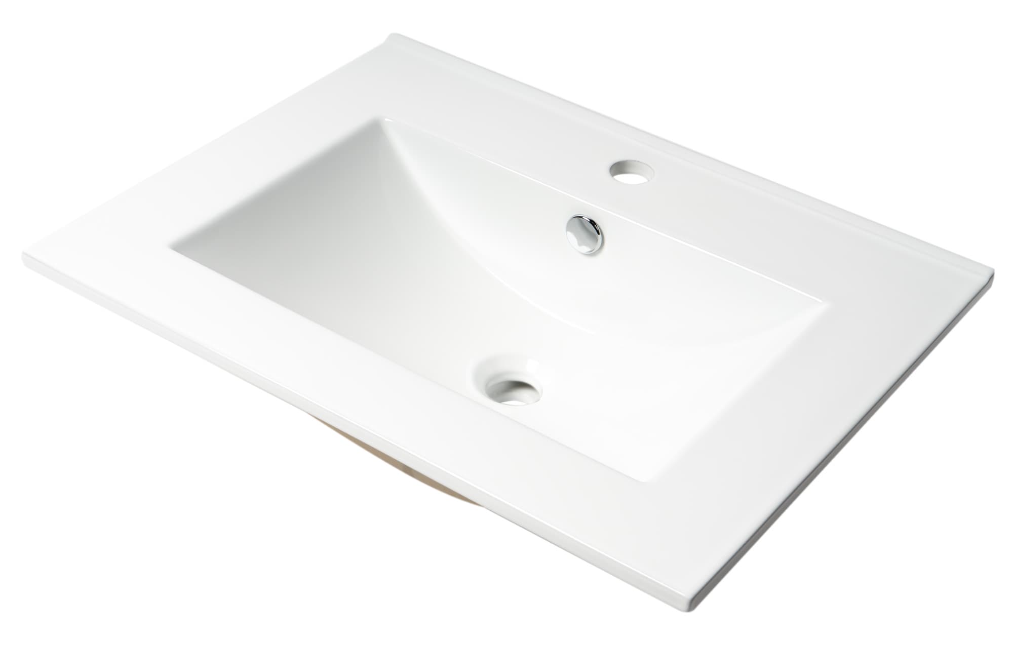 ALFI ABC803 25" Rectangular Drop-In Ceramic Bathroom Sink - image 1