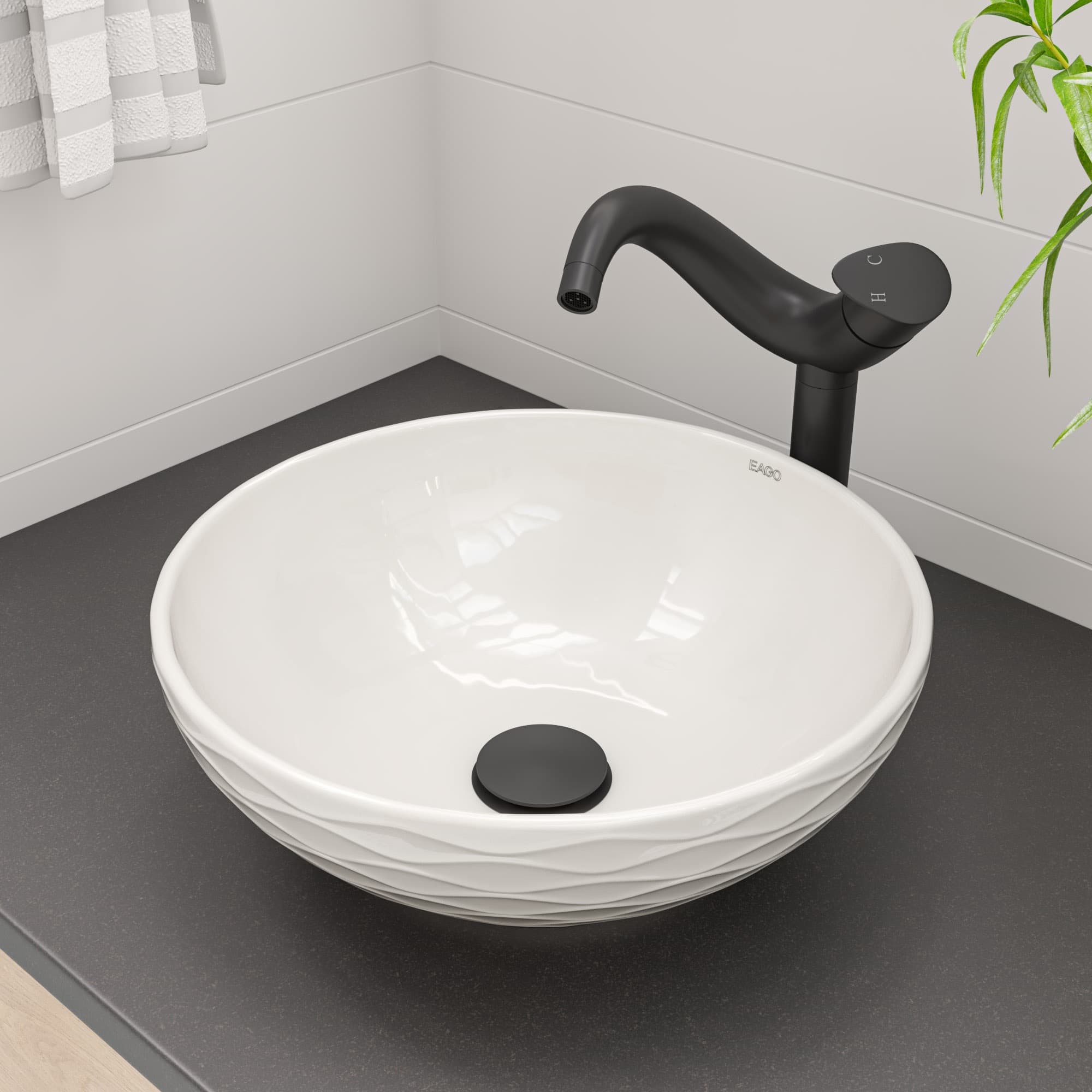ALFI ABC909 White 17" Round Ceramic Vessel Sink - image 1