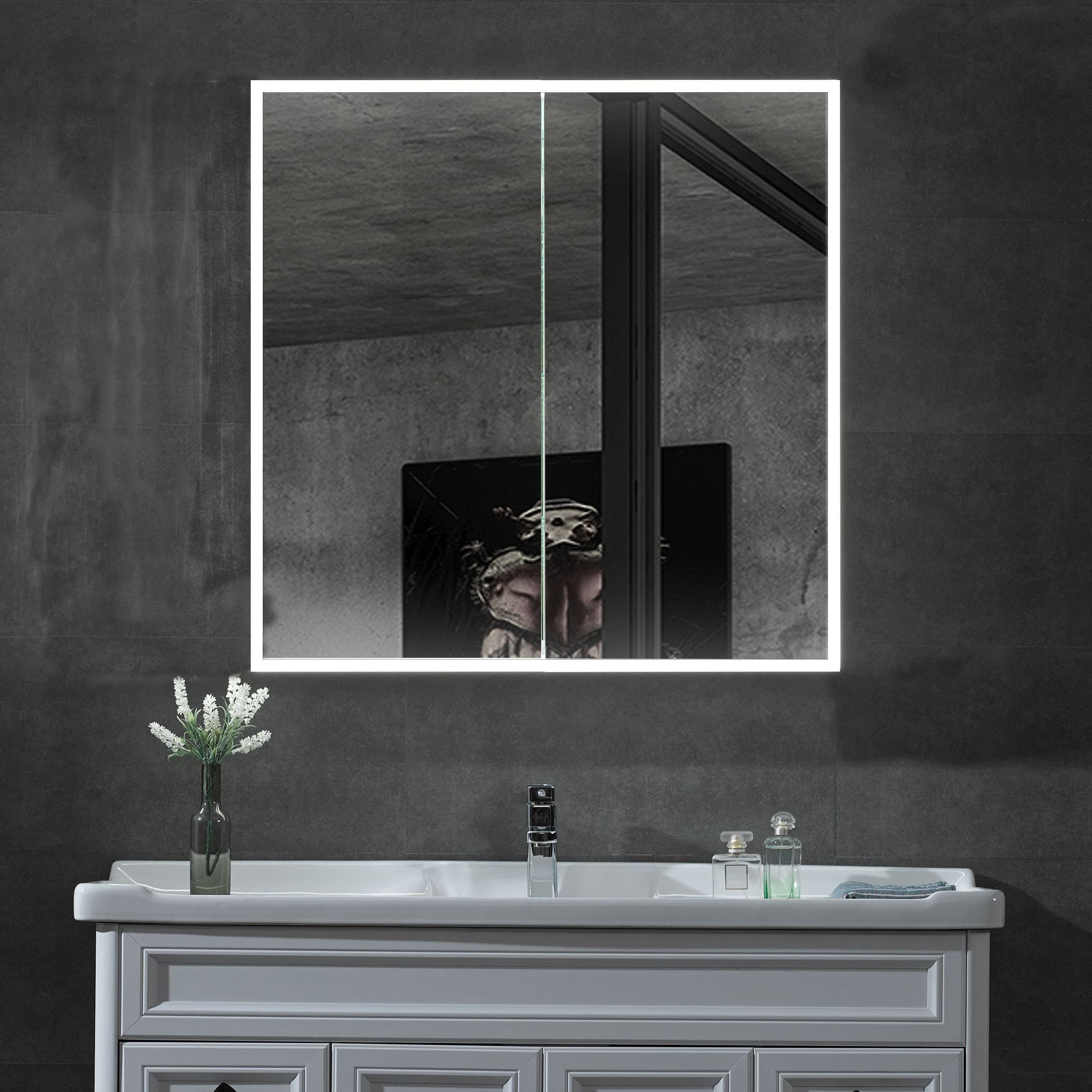 ALFI ABMC3630 36" x 30" Double Door LED Light Medicine Cabinet