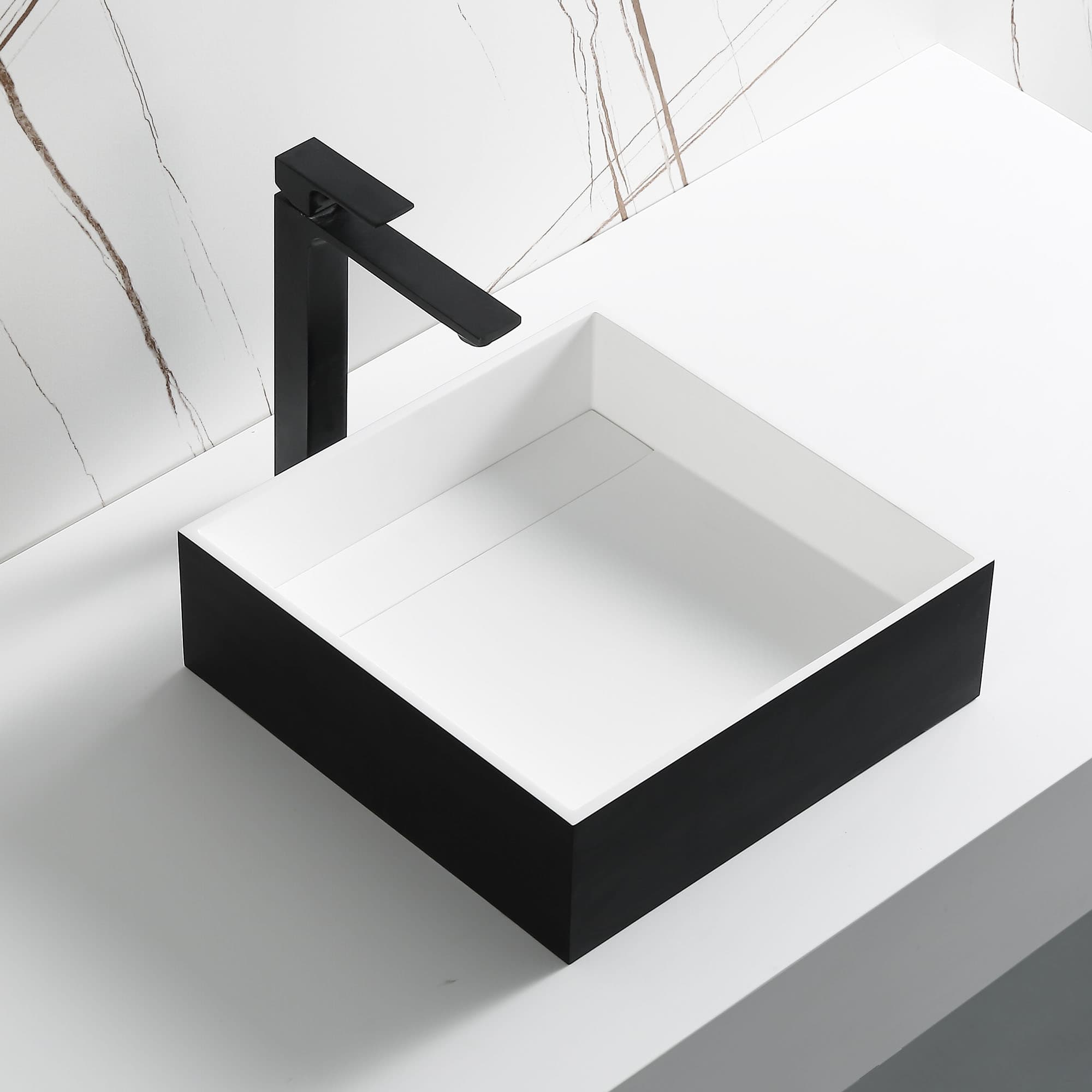 ALFI ABRS14SBM Black Matte 14" Square Bathroom Sink - image 1
