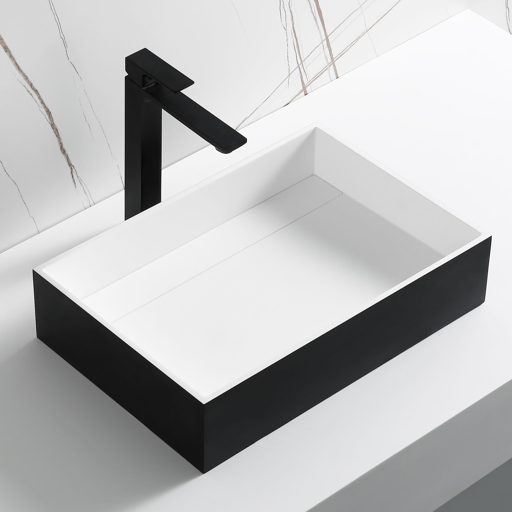 ALFI ABRS2014BM Black Matte Solid Surface Resin Bathroom Sink - image 1