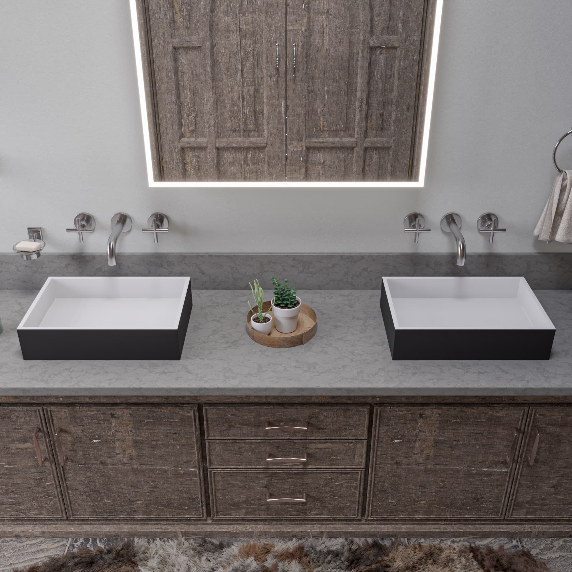 ALFI ABRS2014BM Black Matte Solid Surface Resin Bathroom Sink - image 2