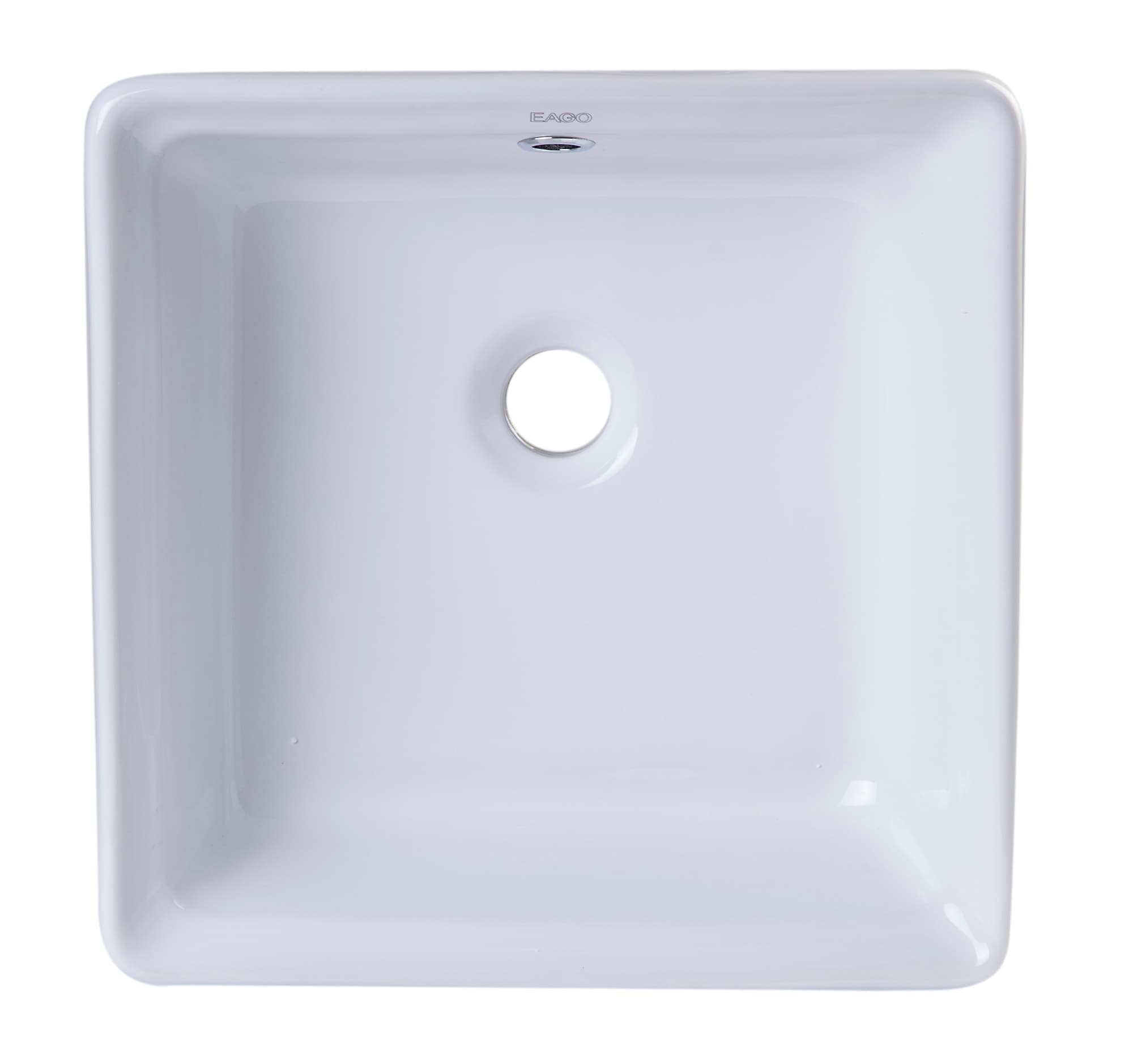 EAGO BA130 15" Square Ceramic Vessel Bathroom Sink - image 6