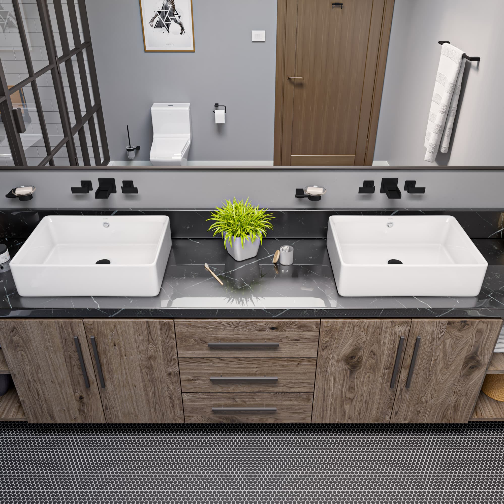 EAGO BA131 20" Rectangular Ceramic Vessel Bathroom Sink - image 2